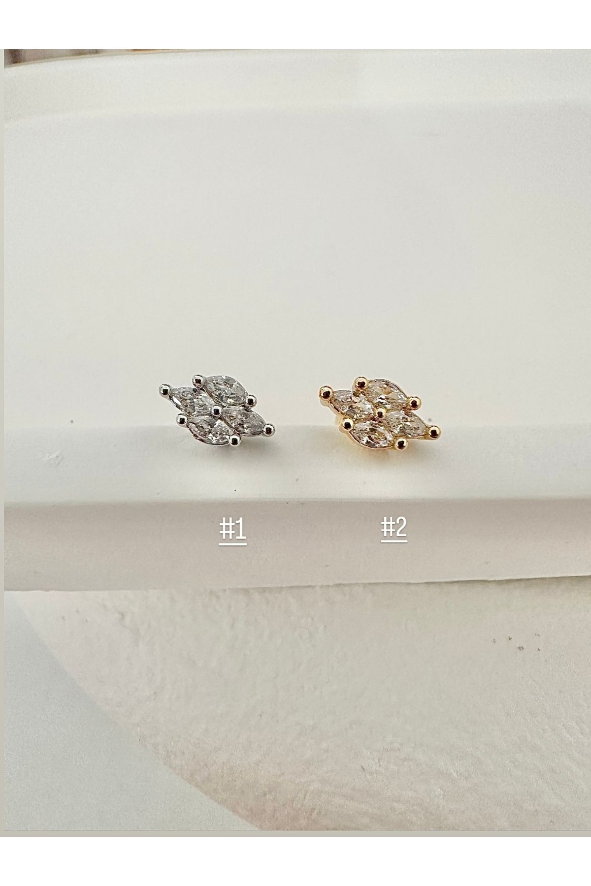 My Bellas Jewels Cerrahi Çelik 1 Adet Tragus Piercing, Helix, Flat, Conch, Lobe
