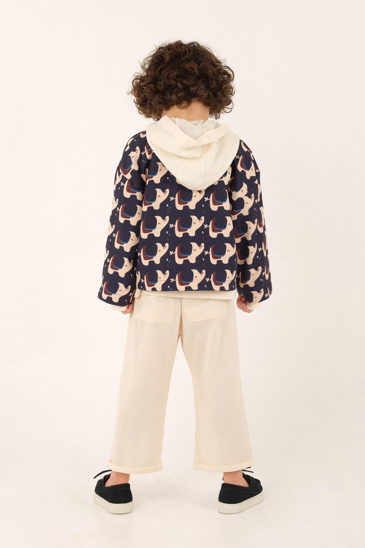 Mioma Kids Kruvaze Fil Desenli Ceket fotoğrafı 6 (önizleme)