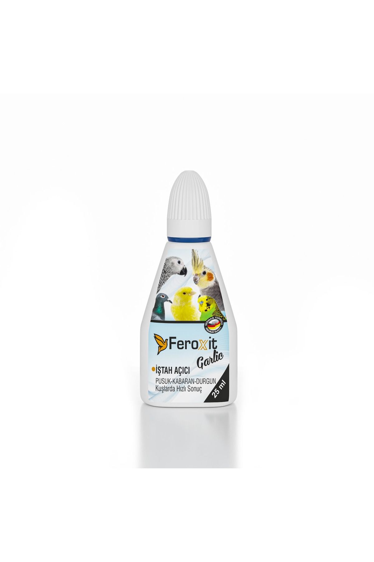 FEROXİT Pusuk-Kabaran -Durgun -Bitkin Kuşlarda Kısa Sürede Çözüm 25 ml Tüm Kuşlar için