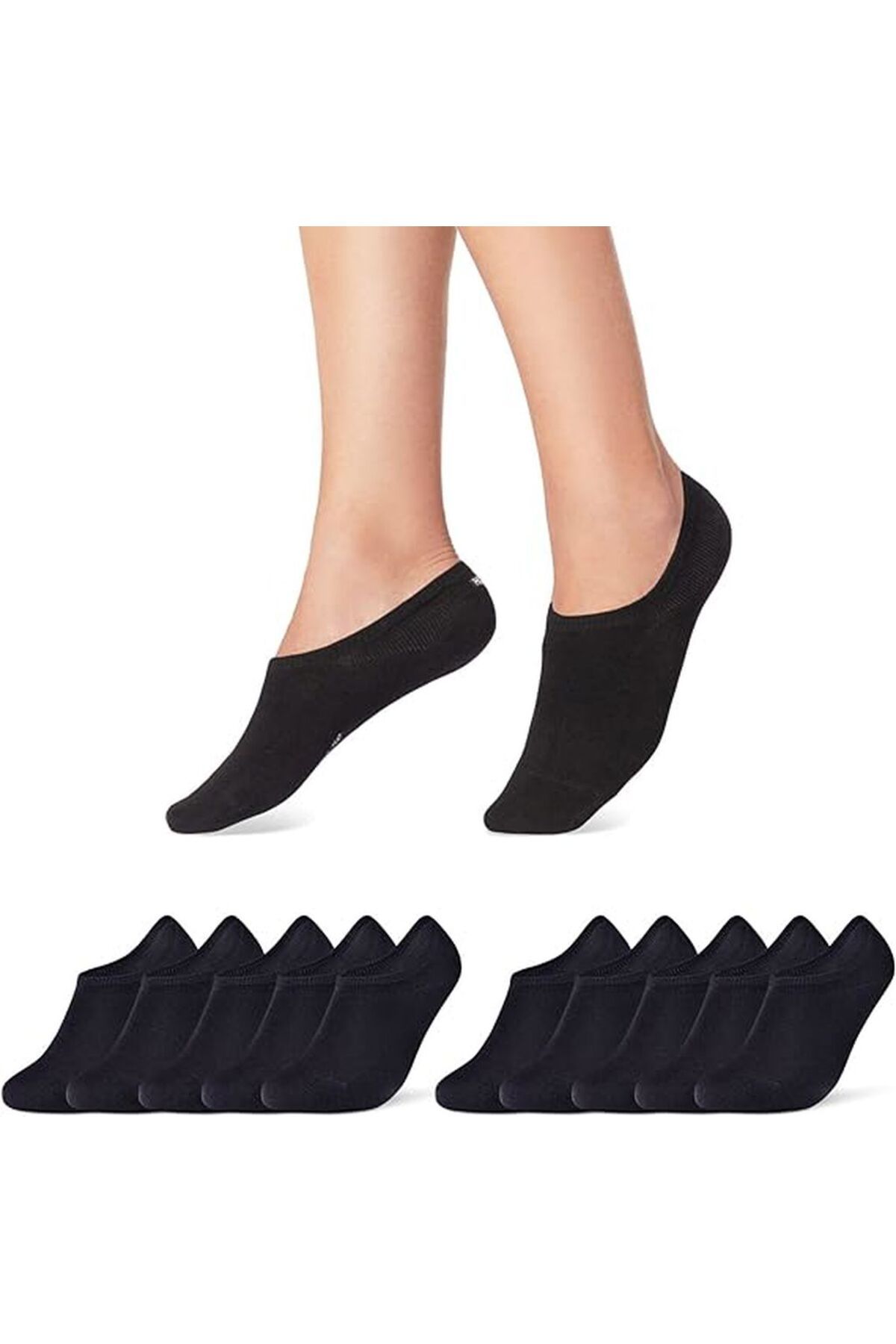 Butik 10'lu görünmez sneaker çorap