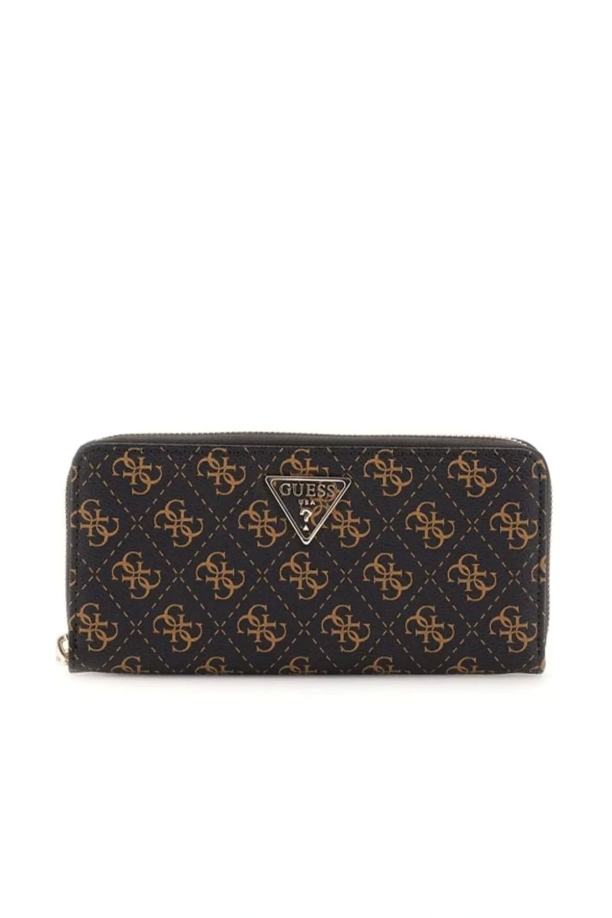 Guess-Dámská hnědá peněženka Laurel Slg Large Zip Swqe8500146-bnl 1