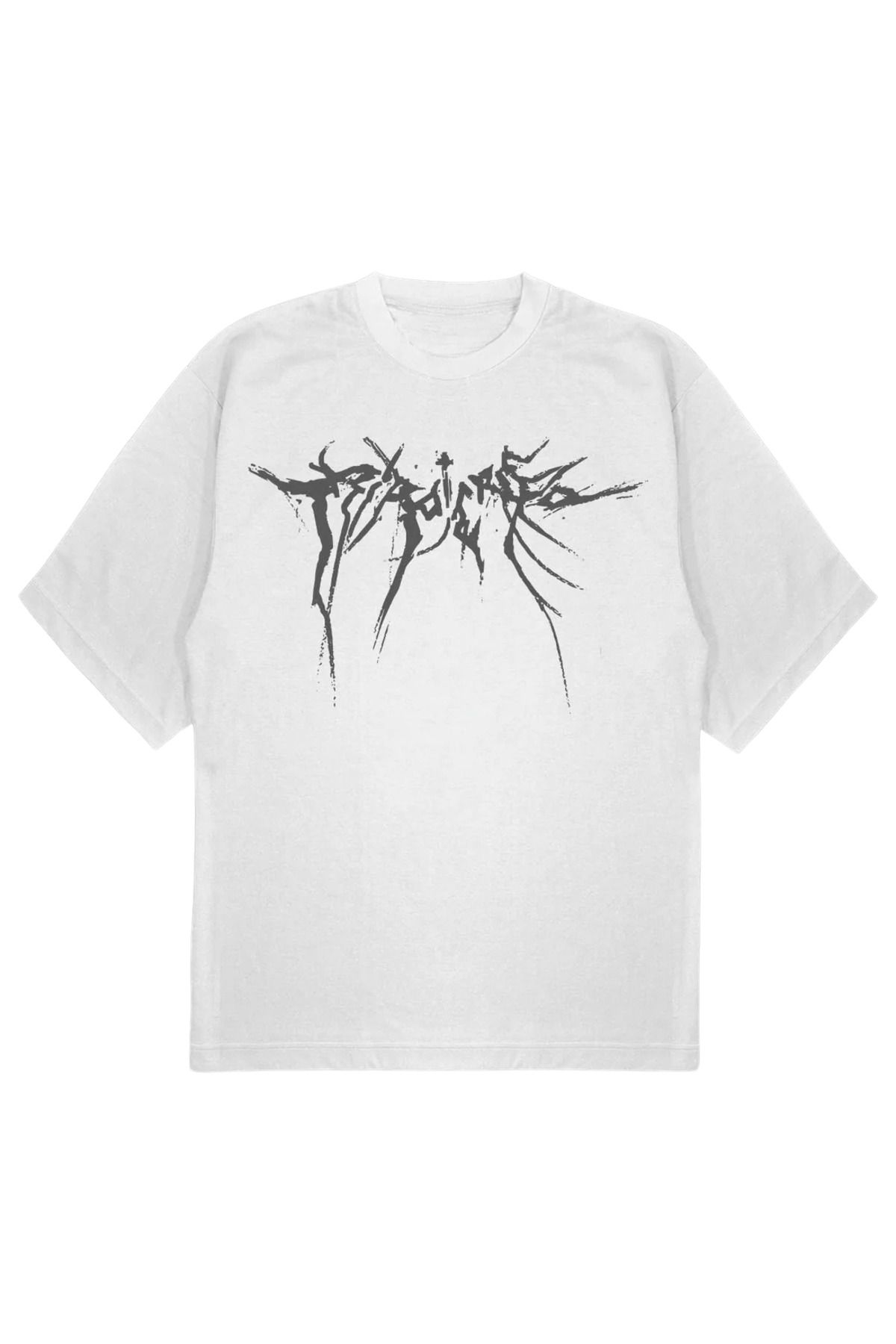 SVART WEAR GOTH TRIPPIE T-Shirt OVERSIZE tişört beyaz