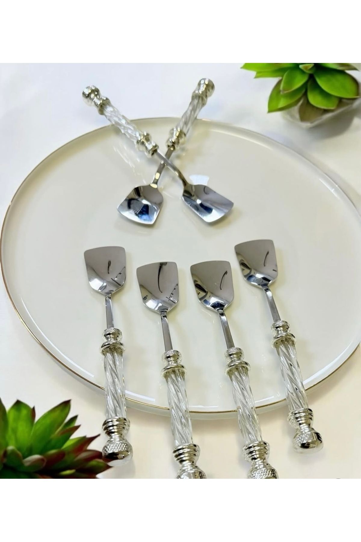 hediye ESTERHOMEDECOR 6’lı Dondurma kaşığı