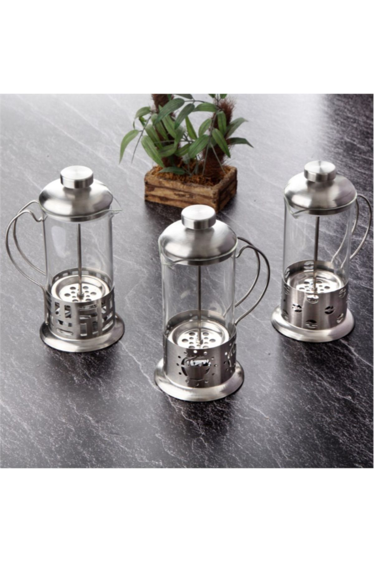 leyla sanat sanata yeni bir bakış açısı leyla sanat sanata yeni bir bakış açısı Çelik Kulplu Cam French Press - 350 ml