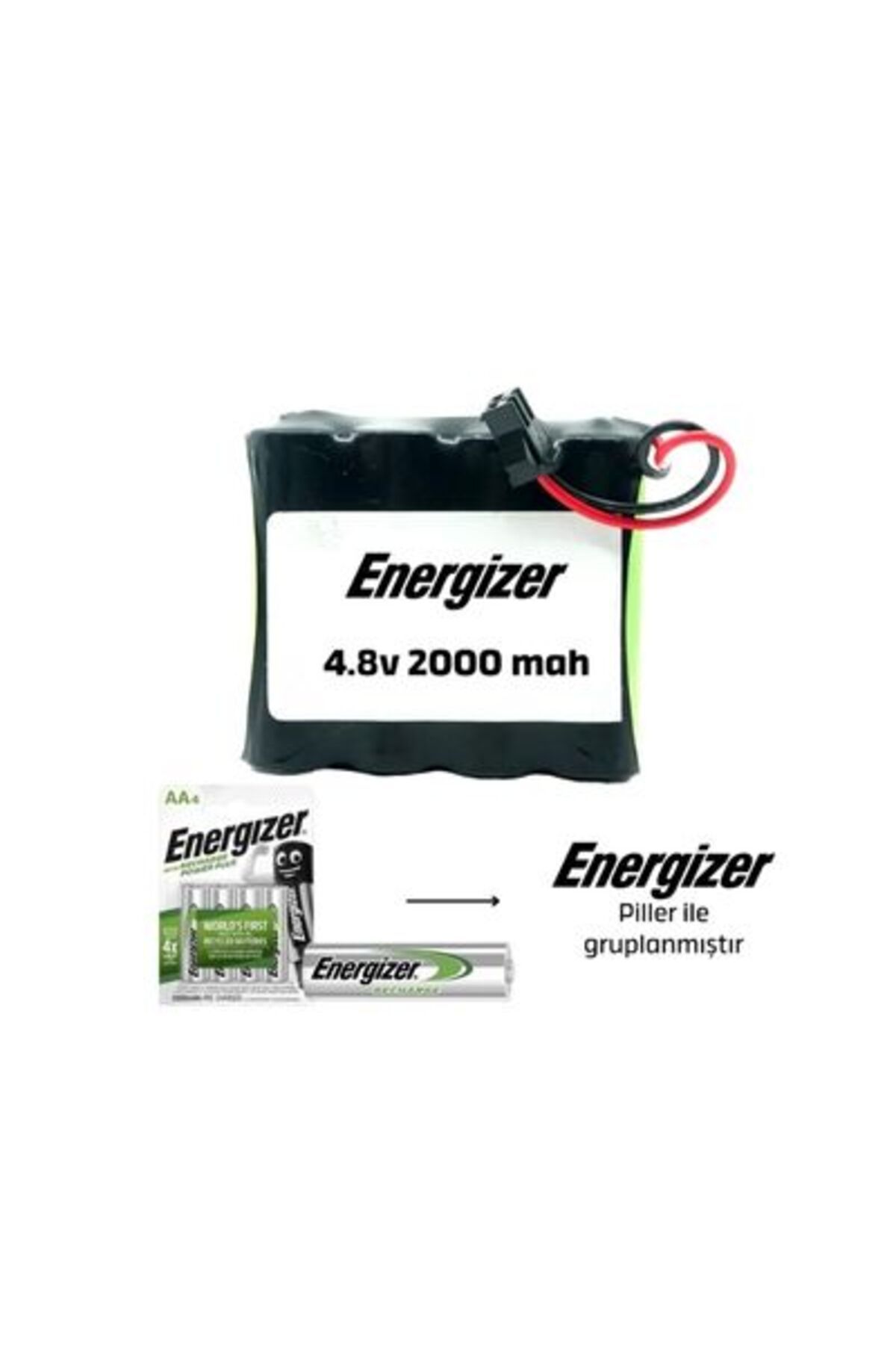 Energizer 4.8v 2000mAh Siyah Soketli Ni-Mh Oyuncak Araba Pili
