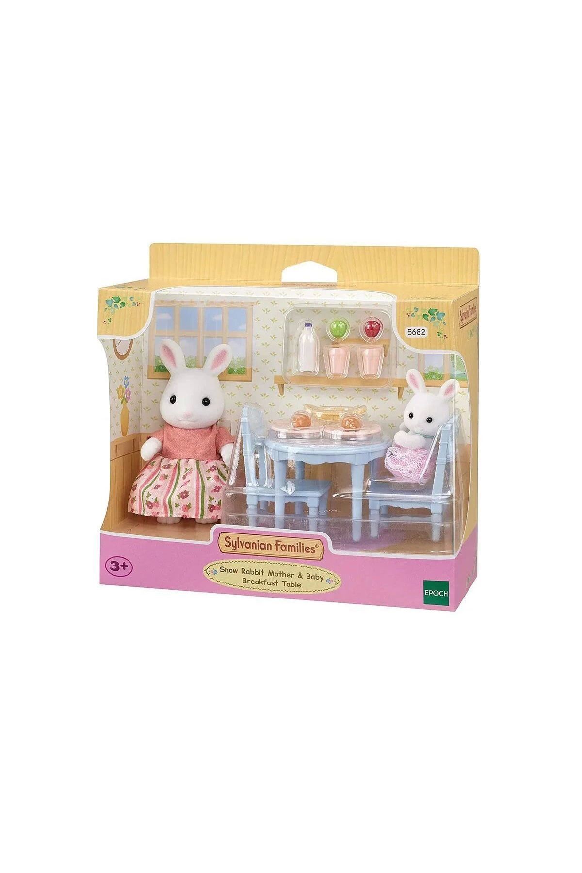 MT29 GİYİM 5682 Sylvanian Families Kar Tavşanı Anne ve Bebek Kahvaltı Seti +3 yaş