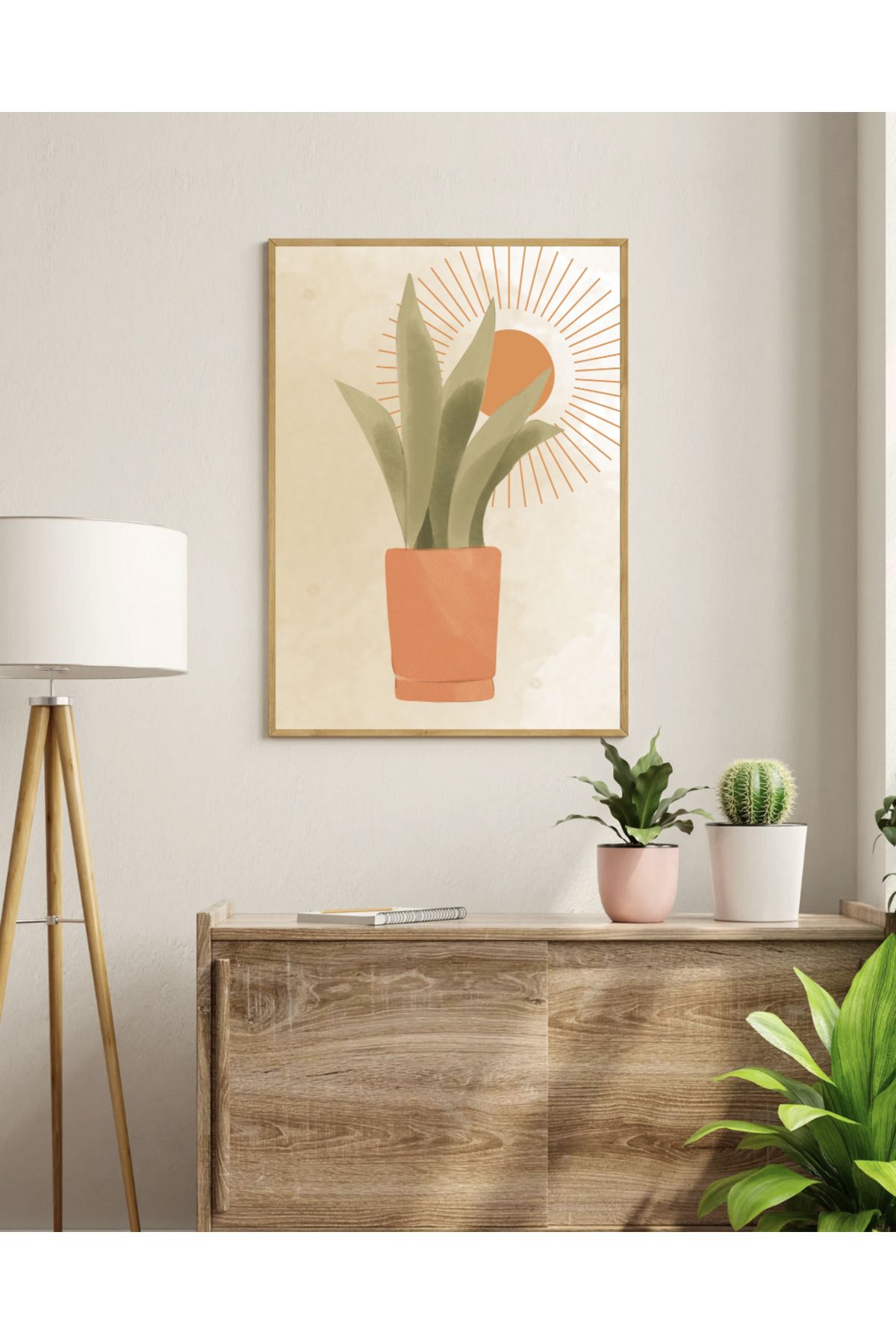 Tuba Decor Tek parça Ahşap Çerçeve Görünümlü MDF Tablo