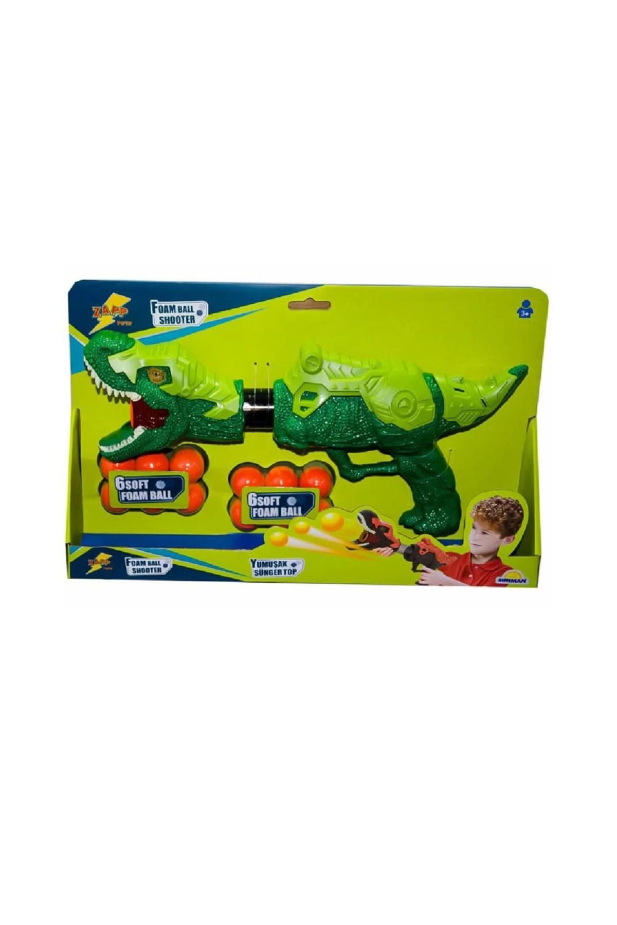 ÖYKÜ VE YİĞİT Silah Top Atan Dinozor 12 Toplu 2 Renk