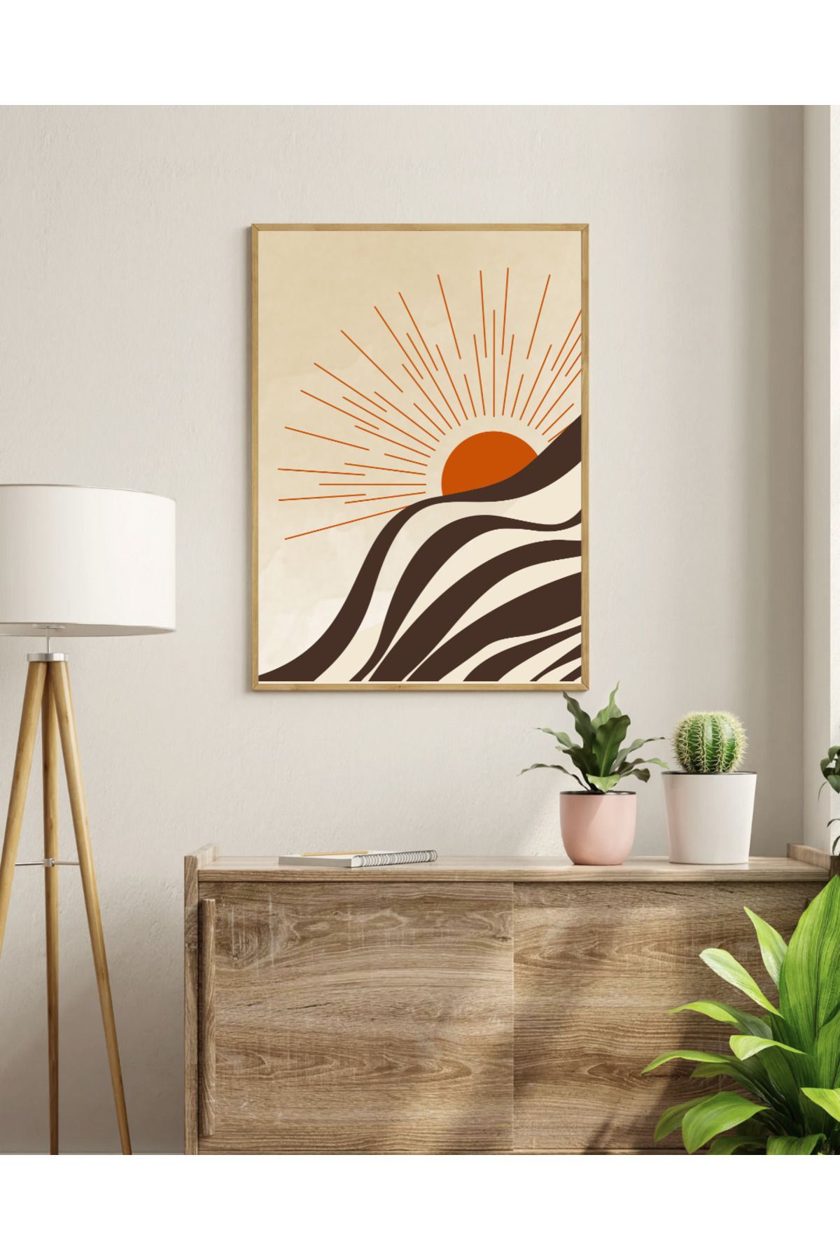 Tuba Decor Tek parça Ahşap Çerçeve Görünümlü MDF Tablo