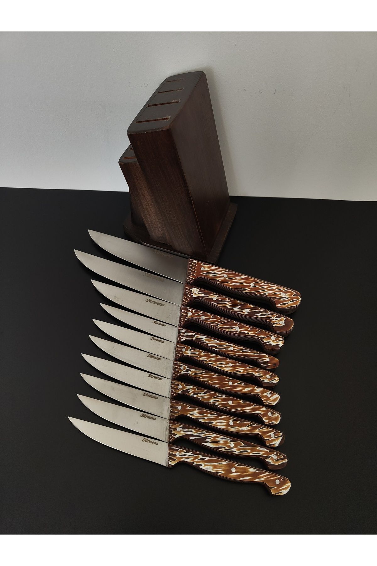 Krc Knife Kütüklü Sürmene 10'lü Bıçak Seti