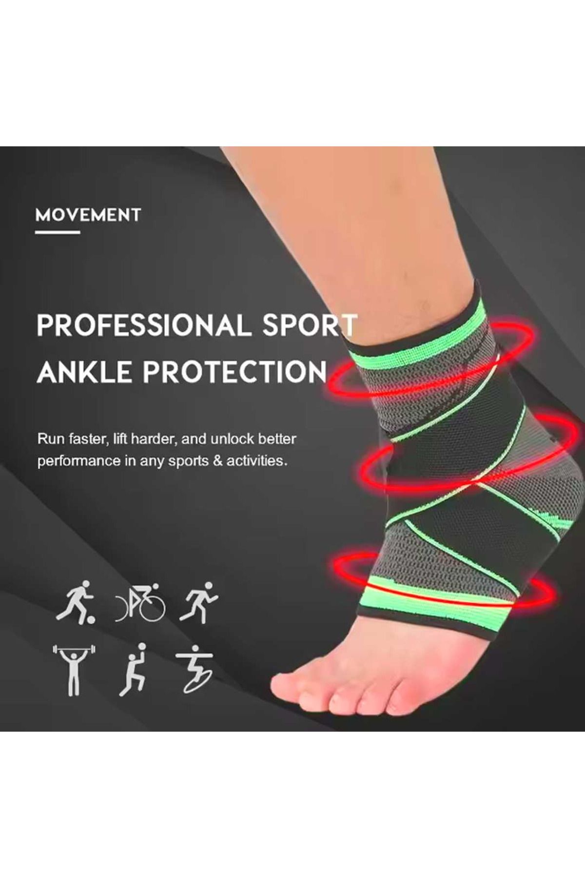 Art Tone CAN SPORT ANKLE SUPPORT KORUMA SETİ FD-8804 AYAK BİLEĞİ DESTEĞİ ÇİFT