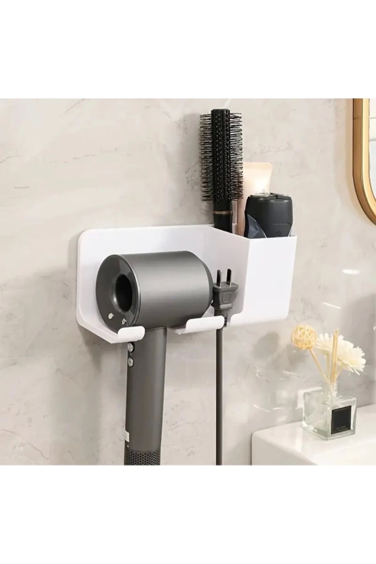 MELFSHOP Saç Kurutma Makinesi ve Eşya Düzenleyici Beyaz Renk