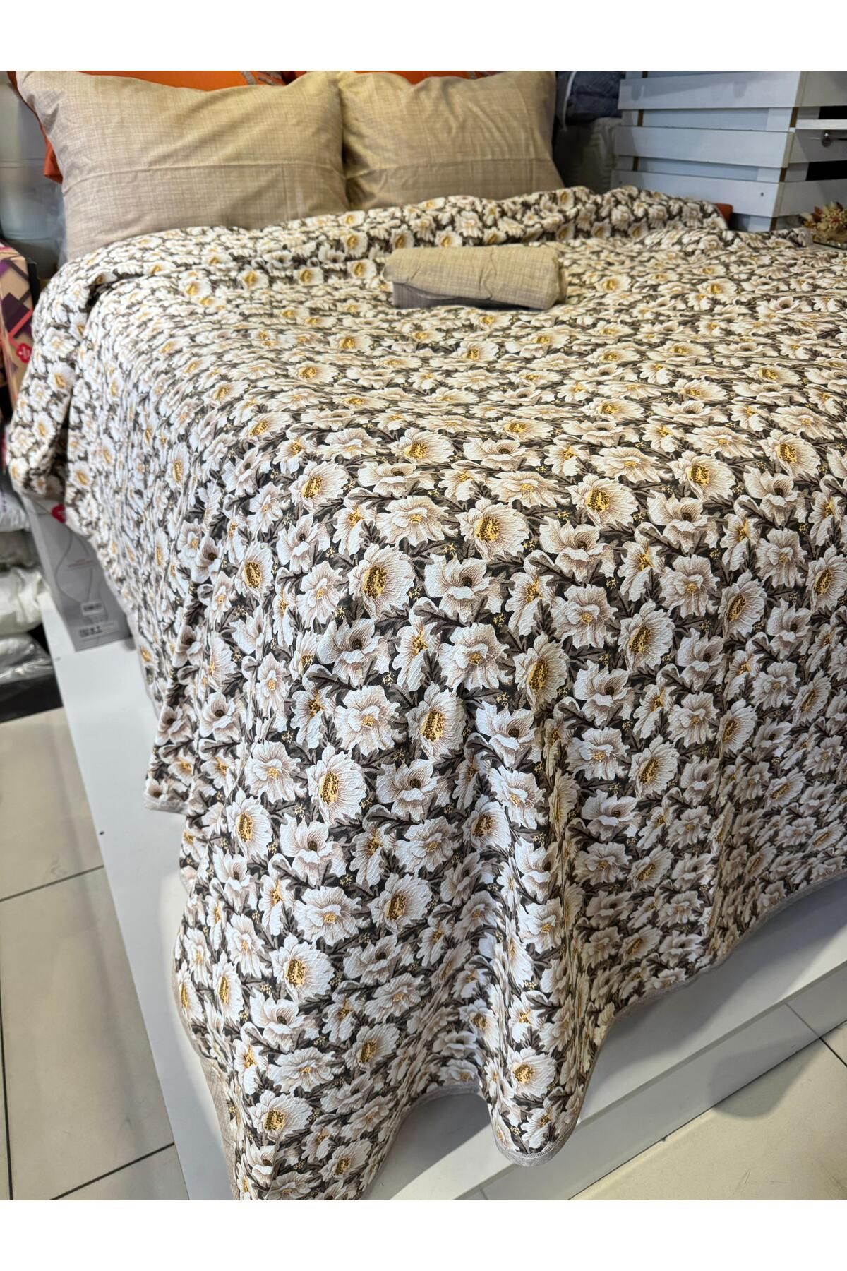 ŞENER HOME-Daisy Patterned Sheet Elastic Single Pique Set 4