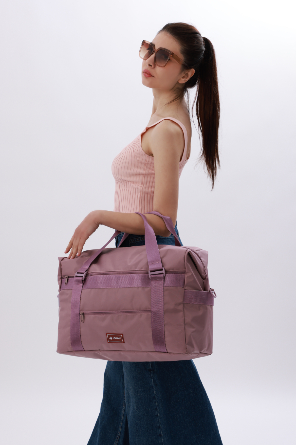ICONE BAG Büyük Boy Seyahat Çantası Valiz Sapına Takılabilir Çok Cepli Uzun Askılı, Laptop Bölmeli Su Geçirmez görsel 7