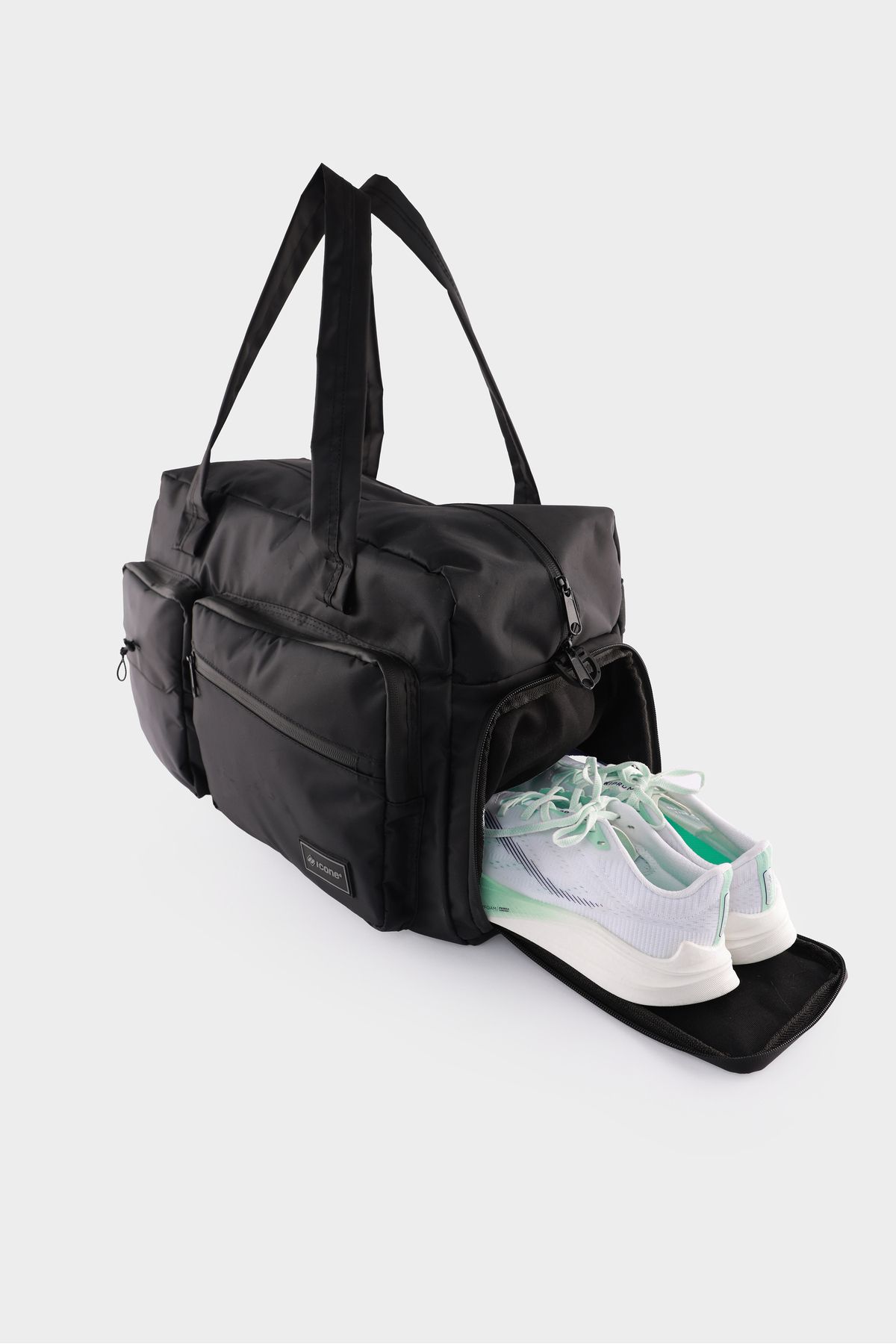 ICONE BAG-Geantă de călătorie de dimensiuni mari - reglabilă cu buzunare multiple cu compartiment pentru încălțăminte, atașament pentru valiză, hidrofugă 3