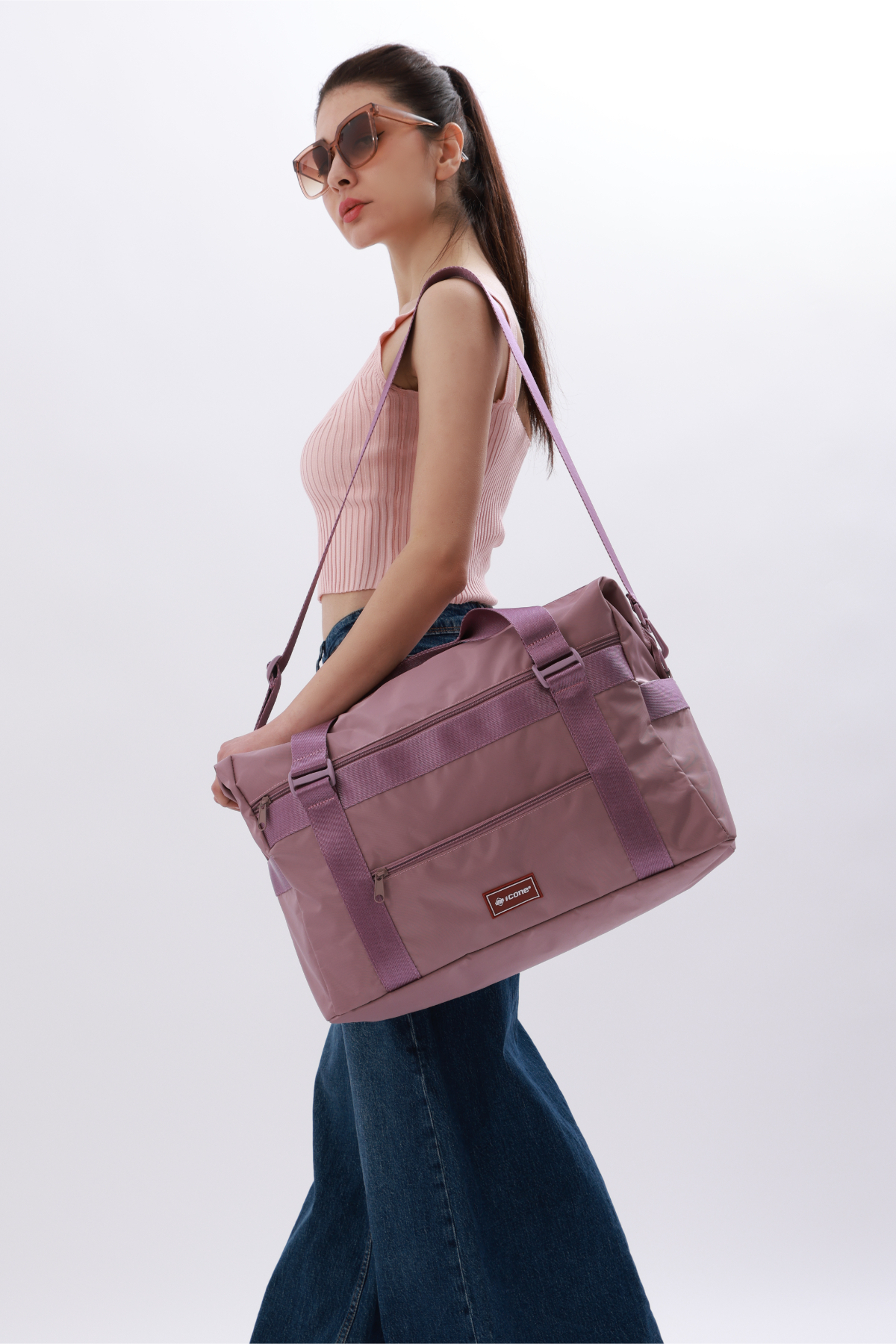 ICONE BAG Büyük Boy Seyahat Çantası Valiz Sapına Takılabilir Çok Cepli Uzun Askılı, Laptop Bölmeli Su Geçirmez görsel 6