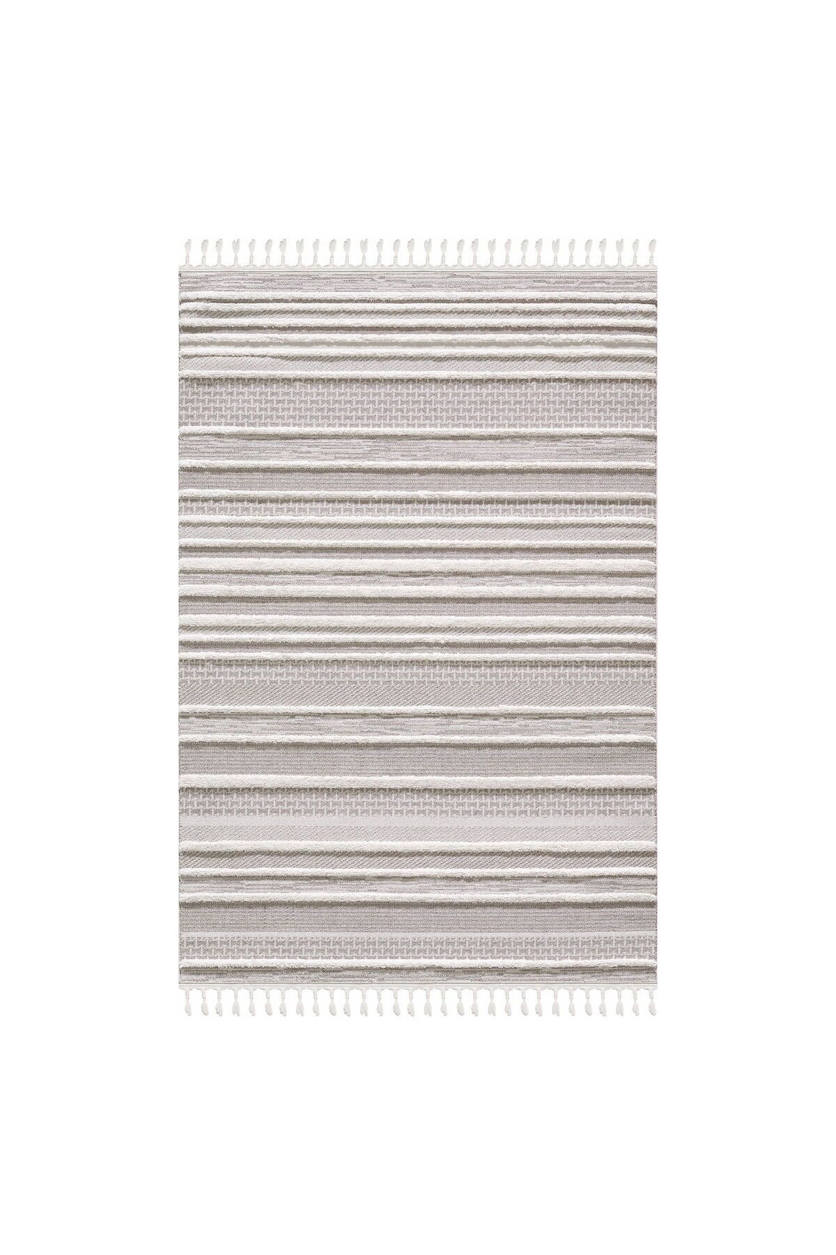 ASPARTAM Bilbao Shale Modern İskandinav Desenli Halı - Krem - 120x180 cm