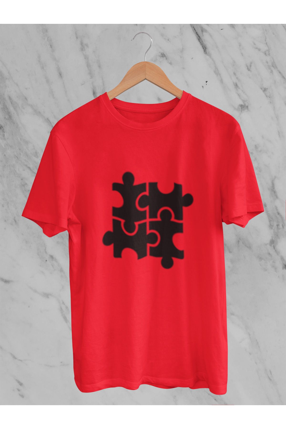 MG YAPBOZ BASKILI UNISEX BİSİKLET YAKA PAMUKLU OVERSIZE KALIP KISA KOLLU T-SHIRT