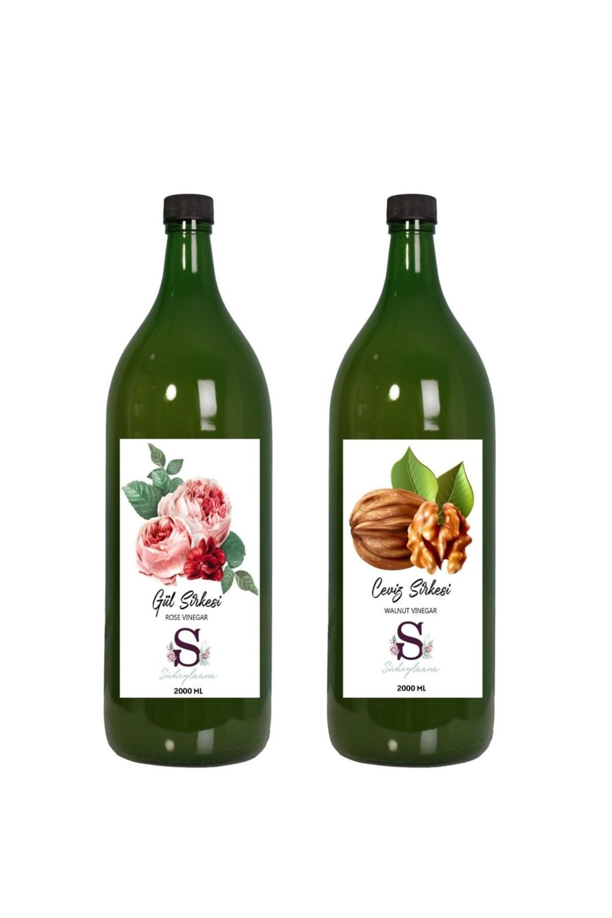 Süheylaana Doğal Gül Sirkesi 2000 Ml - Doğal Ceviz Sirkesi 2000 Ml