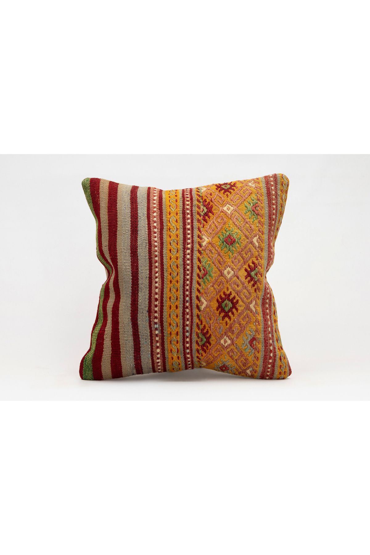 Kilim Whole Sale El Yapımı Kilim'den Yapılmış Vintage Kırlent Kılıfı, Yün, 40x40 Cm