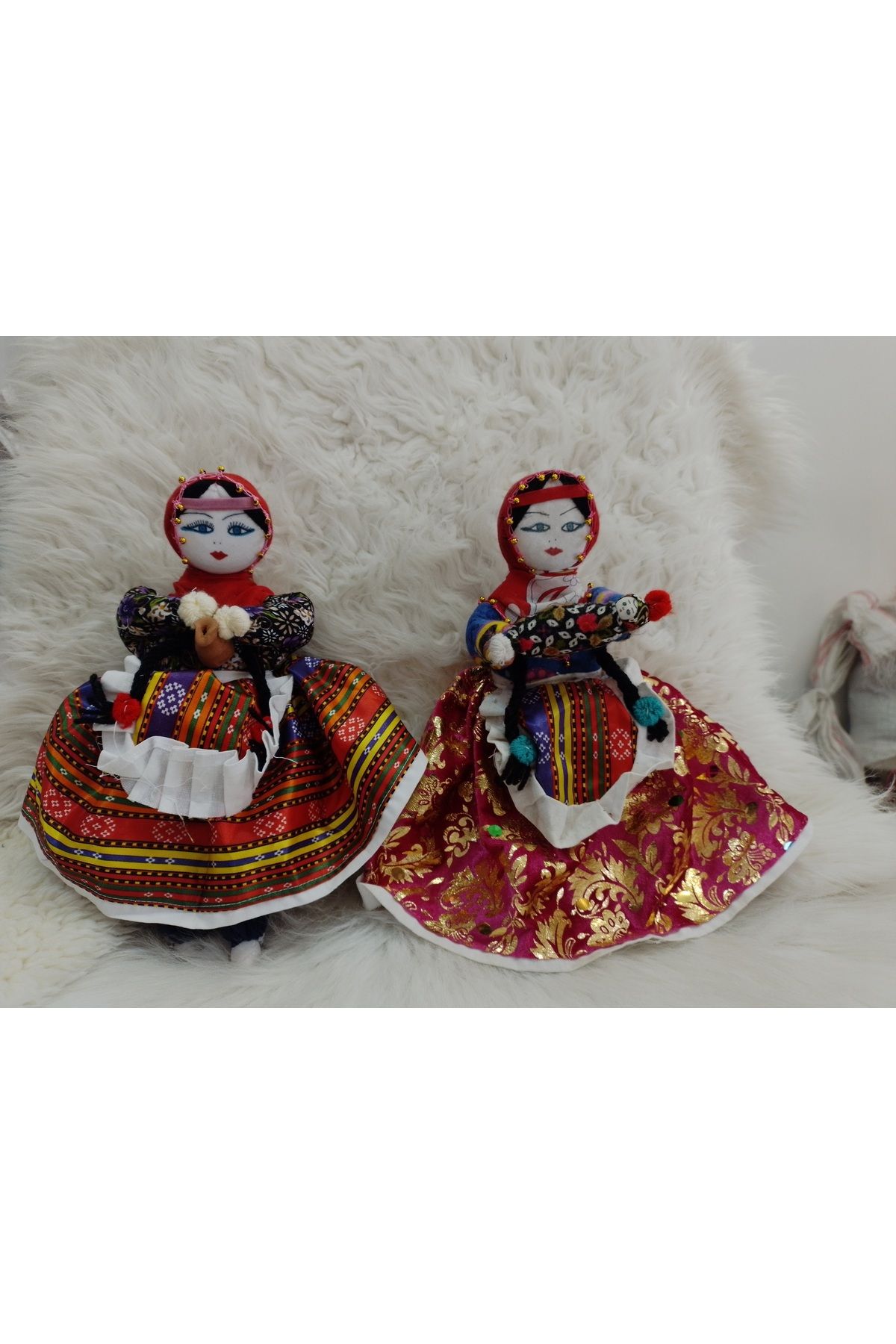 ŞAHMERDANOĞLU 30x30 Cm El Üretimi Büyük Boy Kapadokya Soğanlı Bebeği, Bebek Uyutan&Testi Taşıyan Model 11