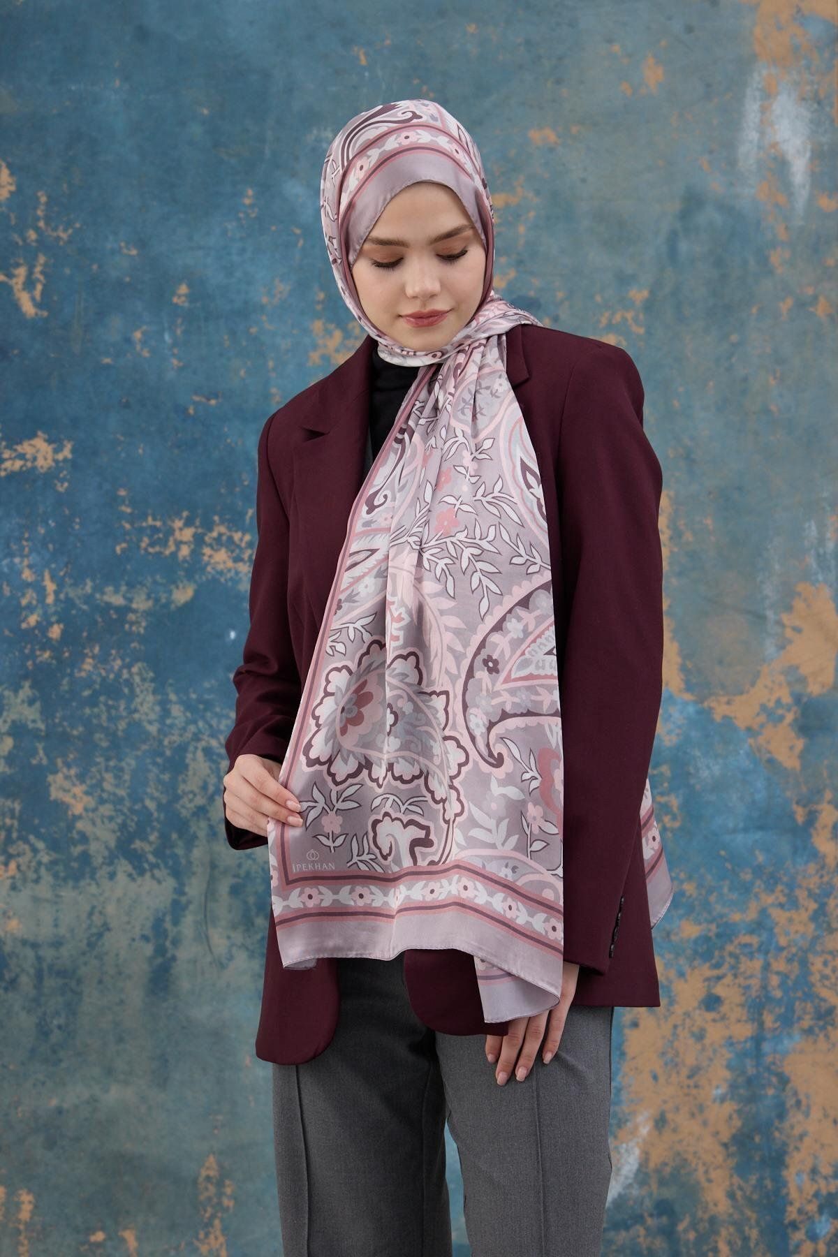 İpekhan Pudra Hint Vual Şal - 5004-13