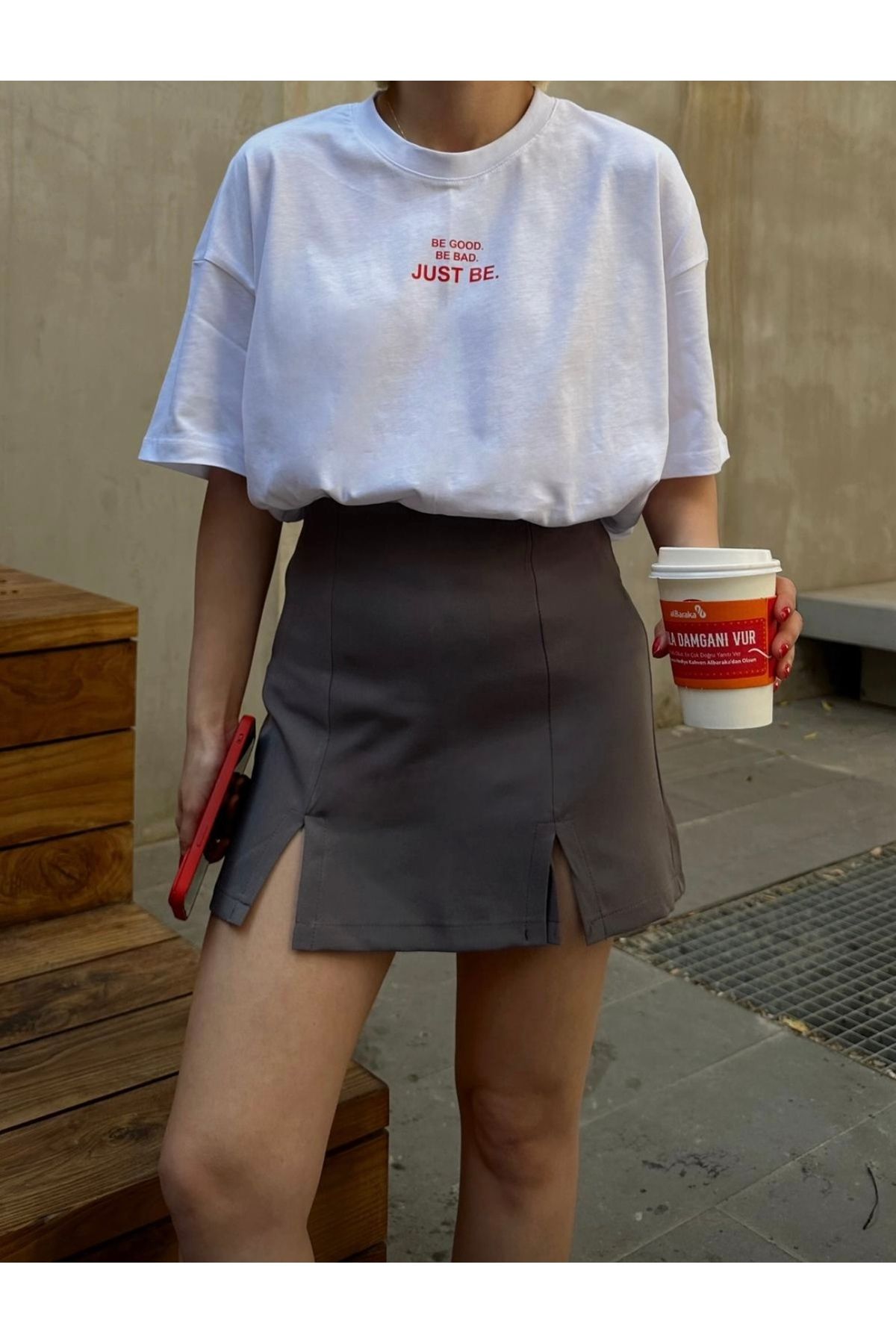 That is All Just Be Baskılı Oversize T-Shirt
