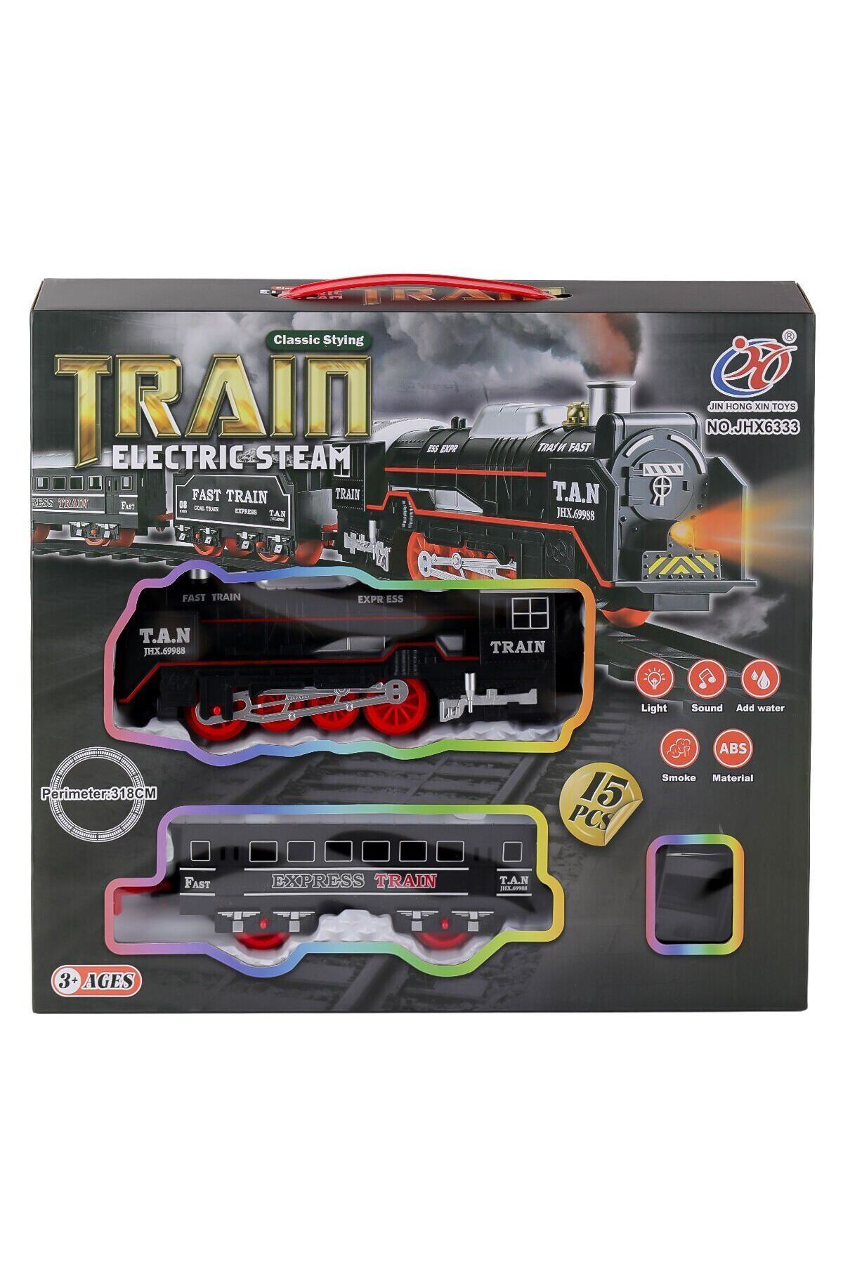Easy Tedarik JHX6333 Dumanlı Sesli Işıklı Tren 15 Parça