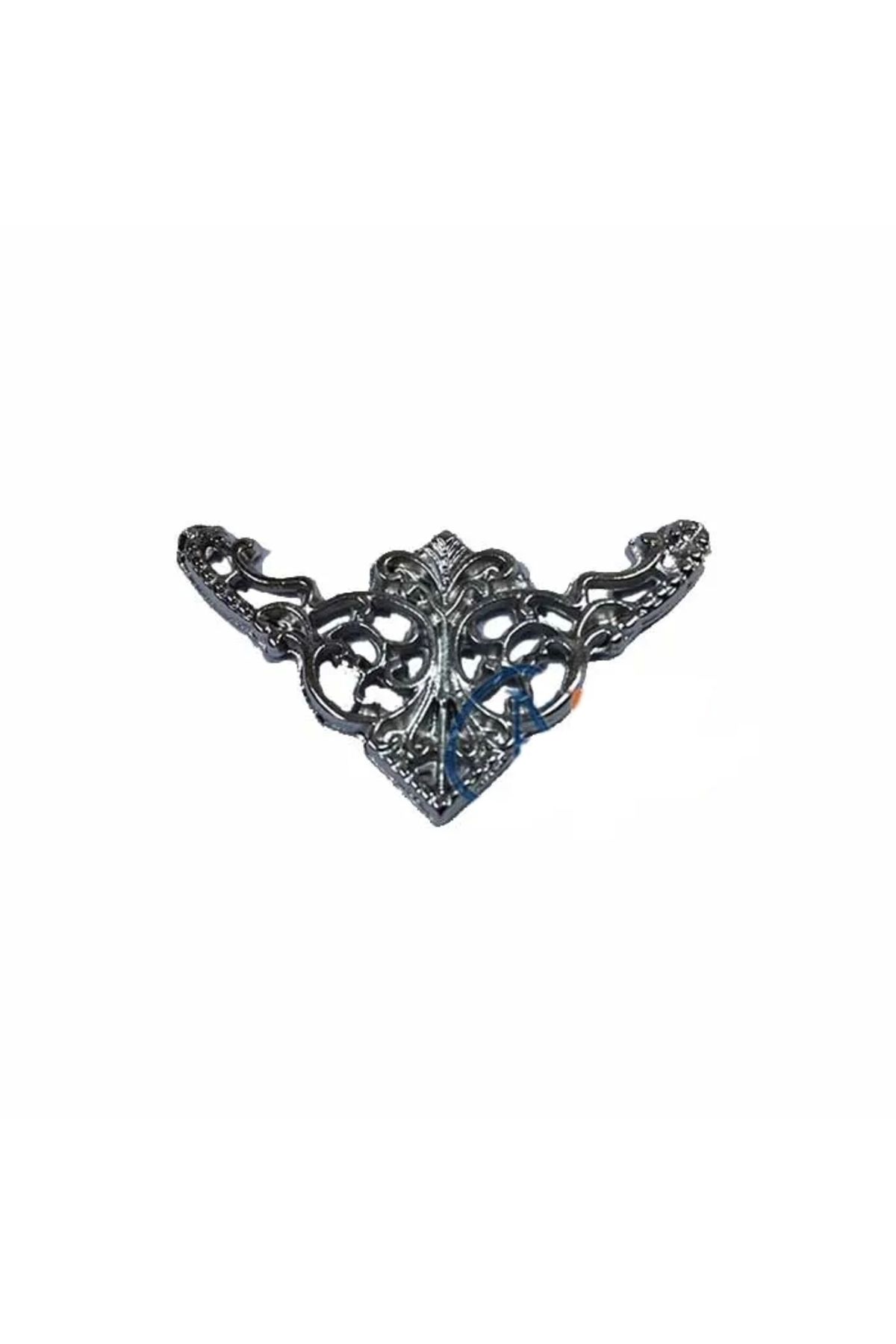 No8 Home Dekoratif Köşe Süsü, Köşelik - Küçük, 19x34mm, Nikel, 100 Adet