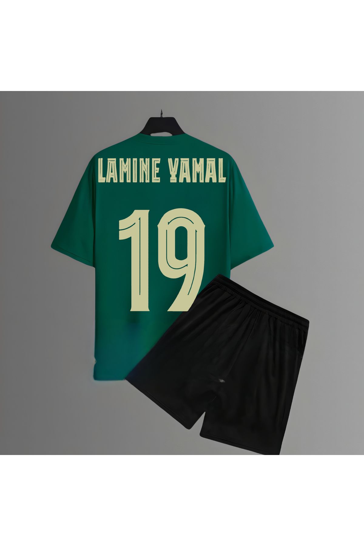 Biy Store Lamine Yamal forma sırt futbol baskılı unisex kısa kollu tişört t-shirt şort takımı