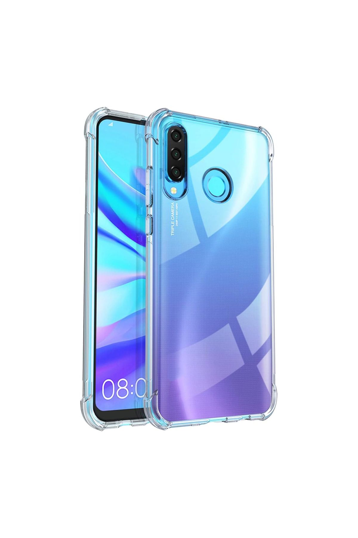 CaseArt Huawei P30 Lite ile uyumlu Kapak Köşe Korumalı Airbag Antishock Şeffaf Silikon Kılıf