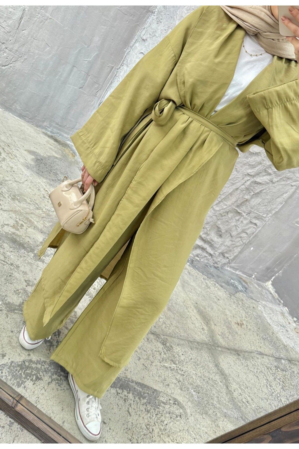 FERHEL Kimono ve Pantolon Oversize Takım 6027