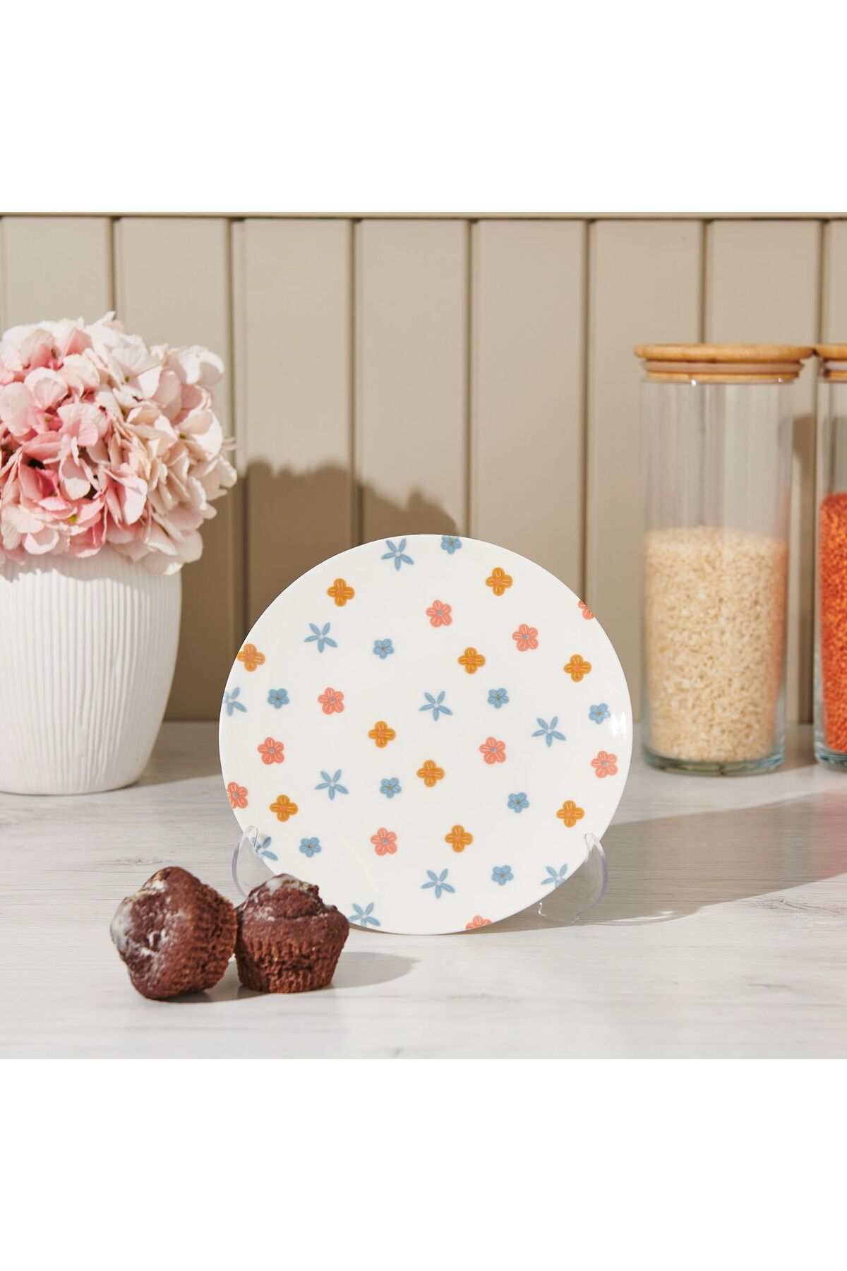 MATMEL Porselen Mazzo Pasta Tabağı - Renkli - 19 cm