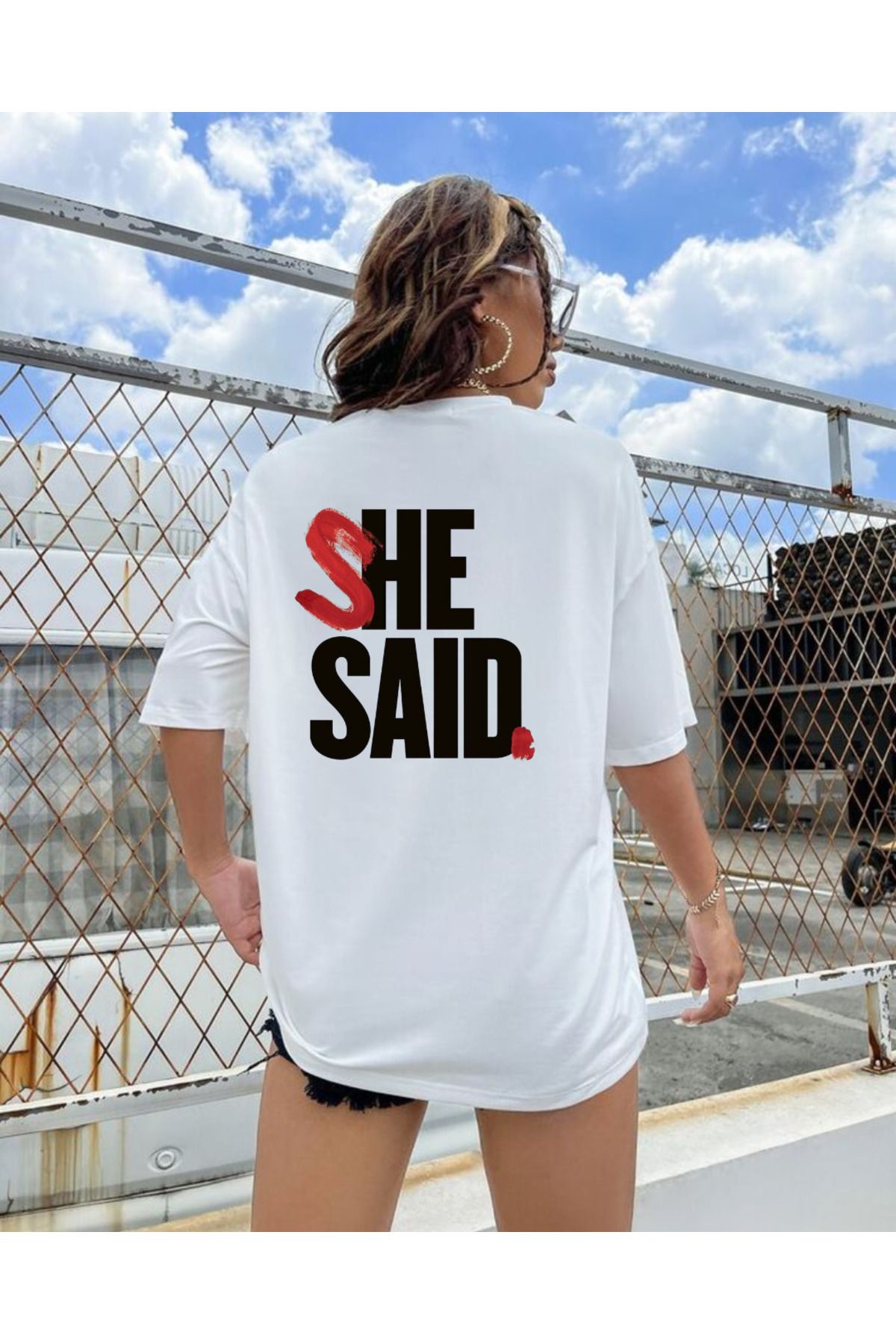 DAĞ TEKSTİL SHE SAİD Oversize T-shirt