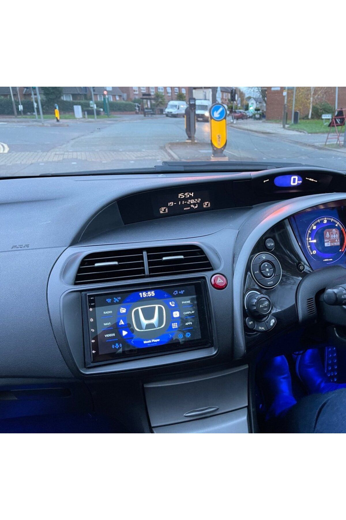 Lucest 8. Gen Civic Hatchback Double Din Fasya Çerçevesi, Çin Android Kafa Ünitesi (Plastik Aparattır!!!)