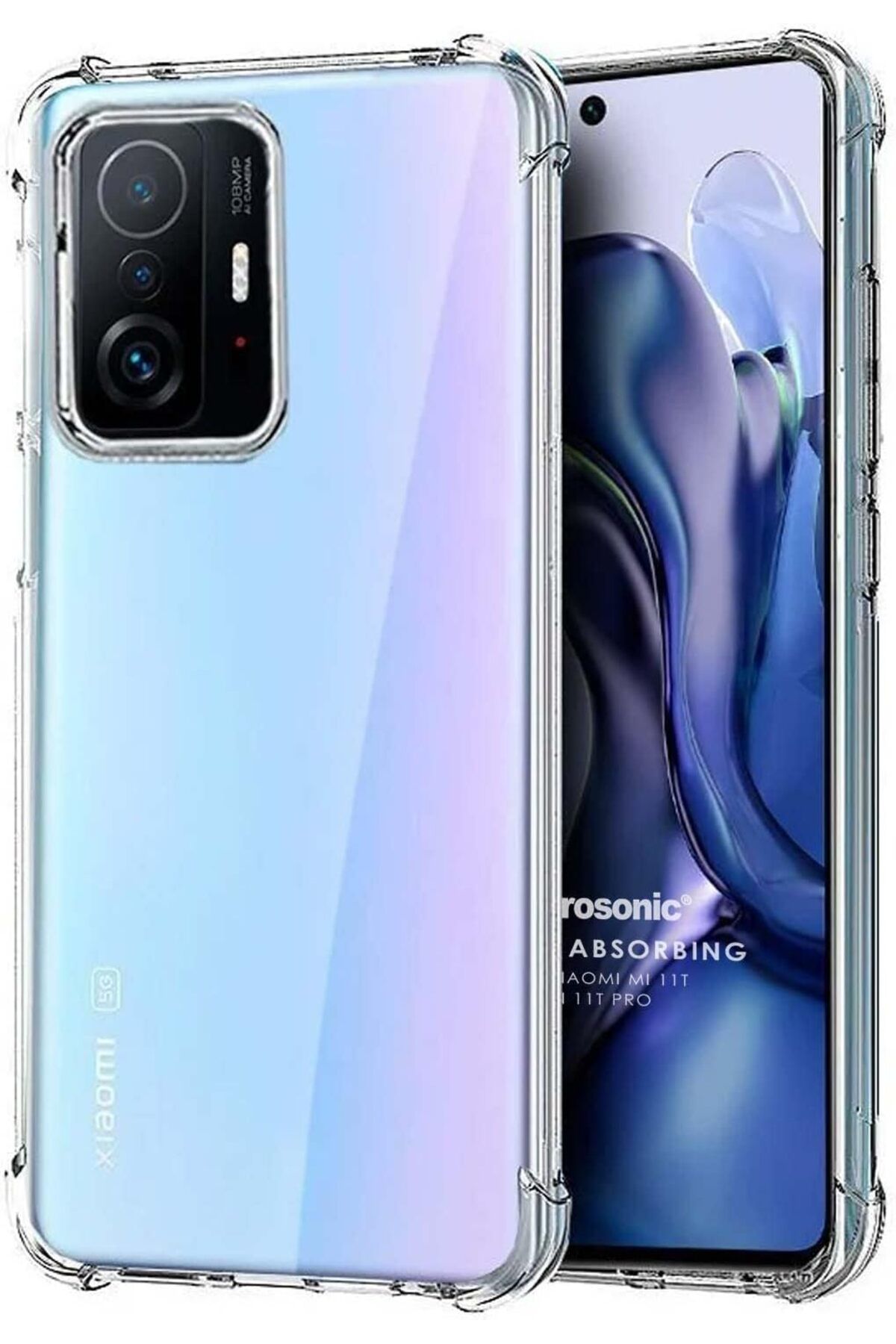 STOREMAX ELZ Xiaomi Mi 11T Pro için Kılıf Shock Absorbing Şeffaf [Mi 11T Pro ile Uyumlu Kılıf - Şeffaf