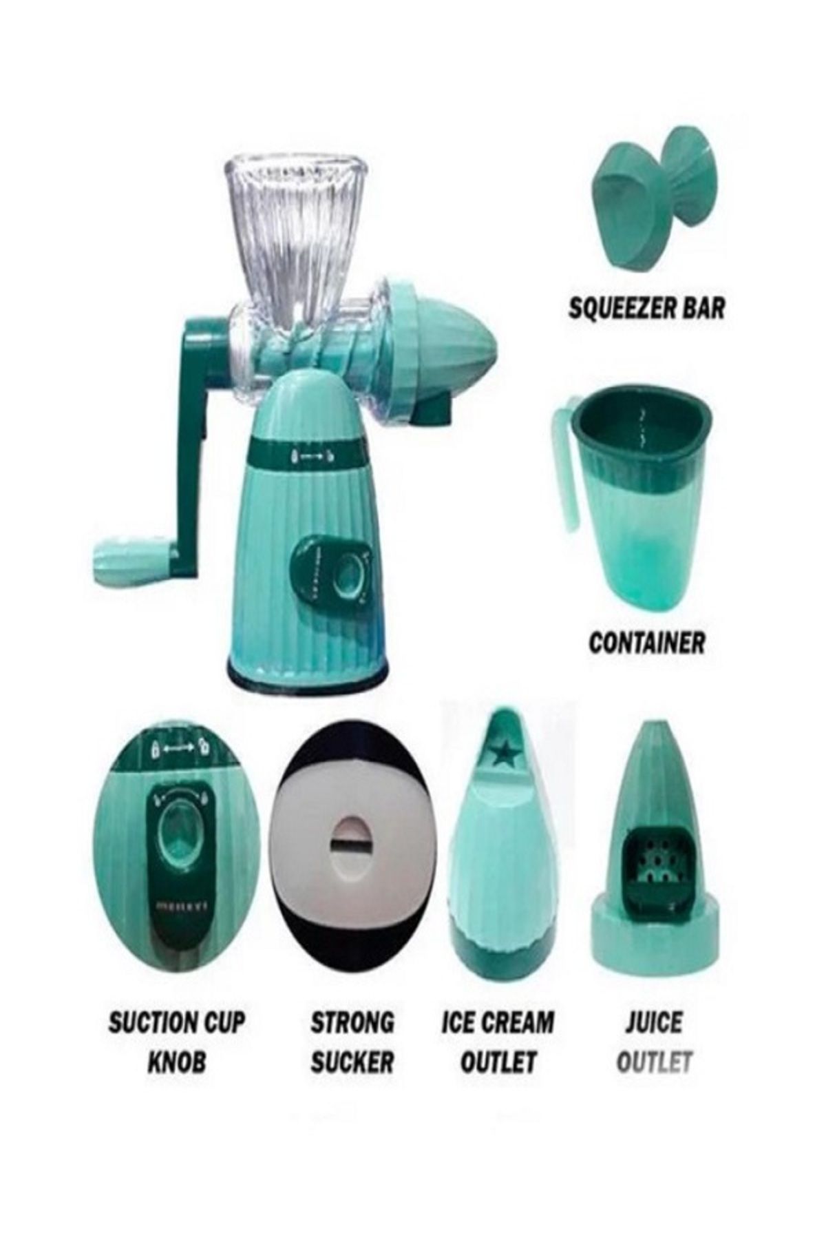 Meileyi-2-in-1 Manual Juicer & Ice Cream Maker 4