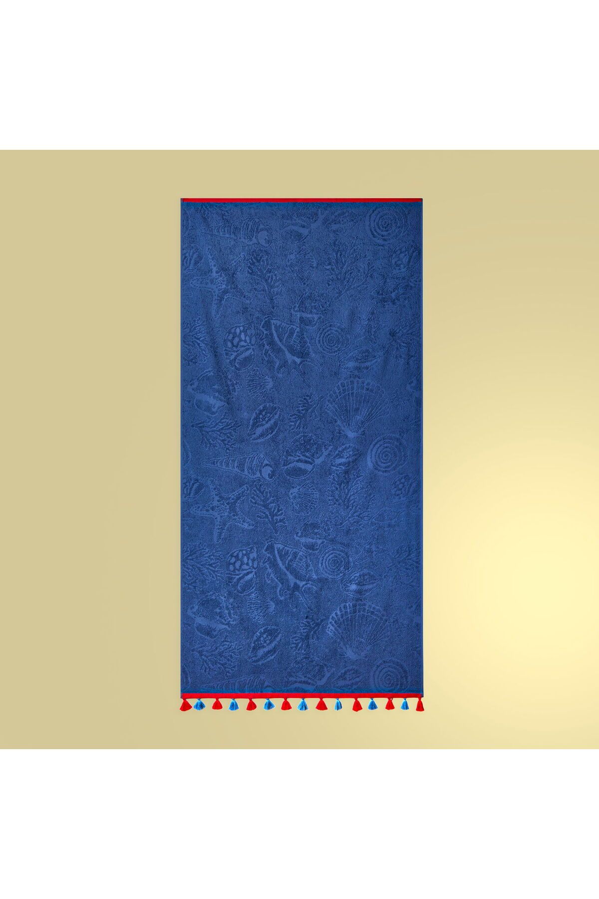 ASPARTAM Seashell Plaj Havlusu - Lacivert - 70x140 cm