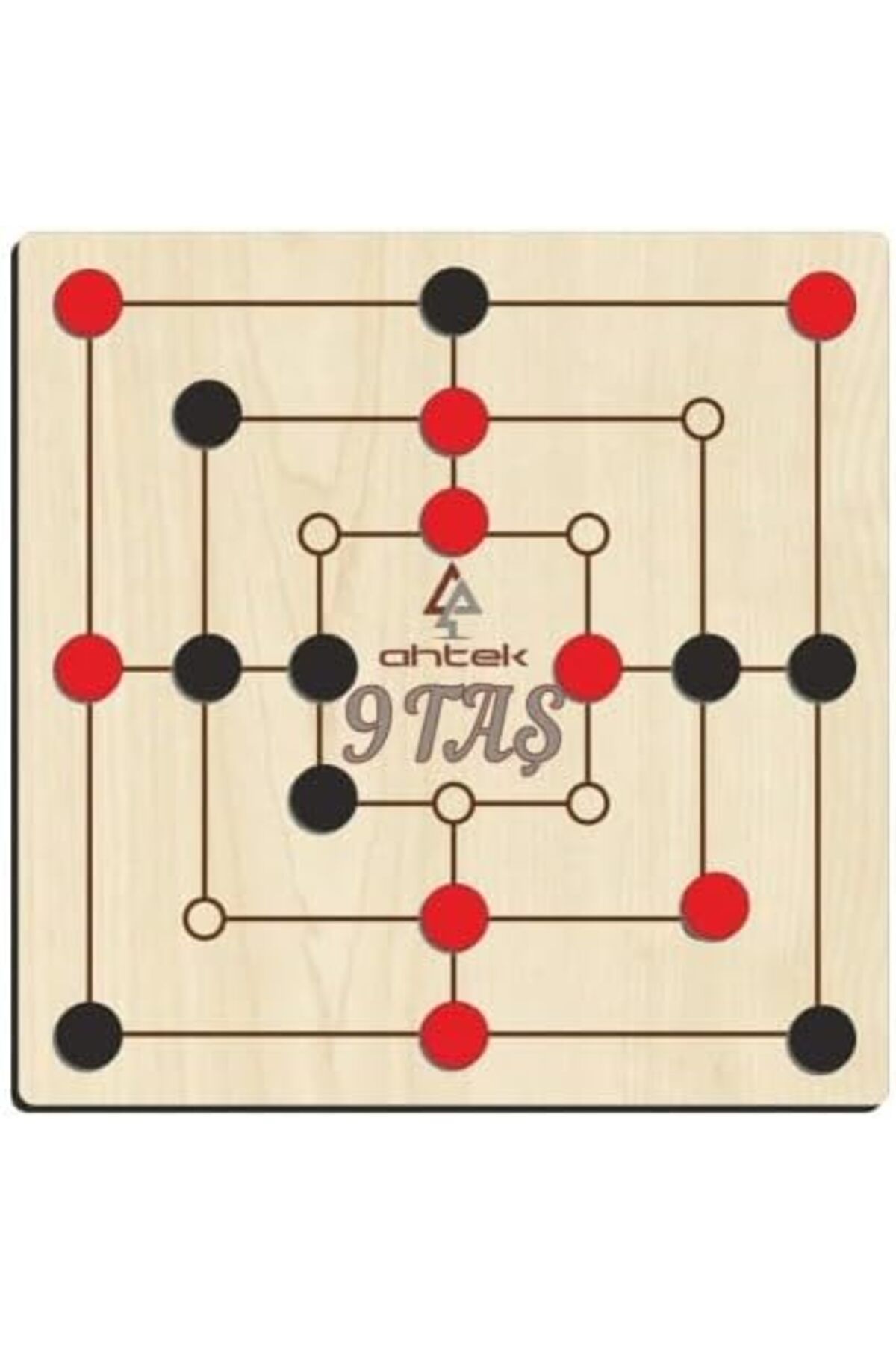 Mu Art Ahşap Mrt Ahşap 9 Taş Akıl, Zeka Ve Strateji Oyunu (dokuztaş, Dokuz Taş) ETİC043 Art 871301