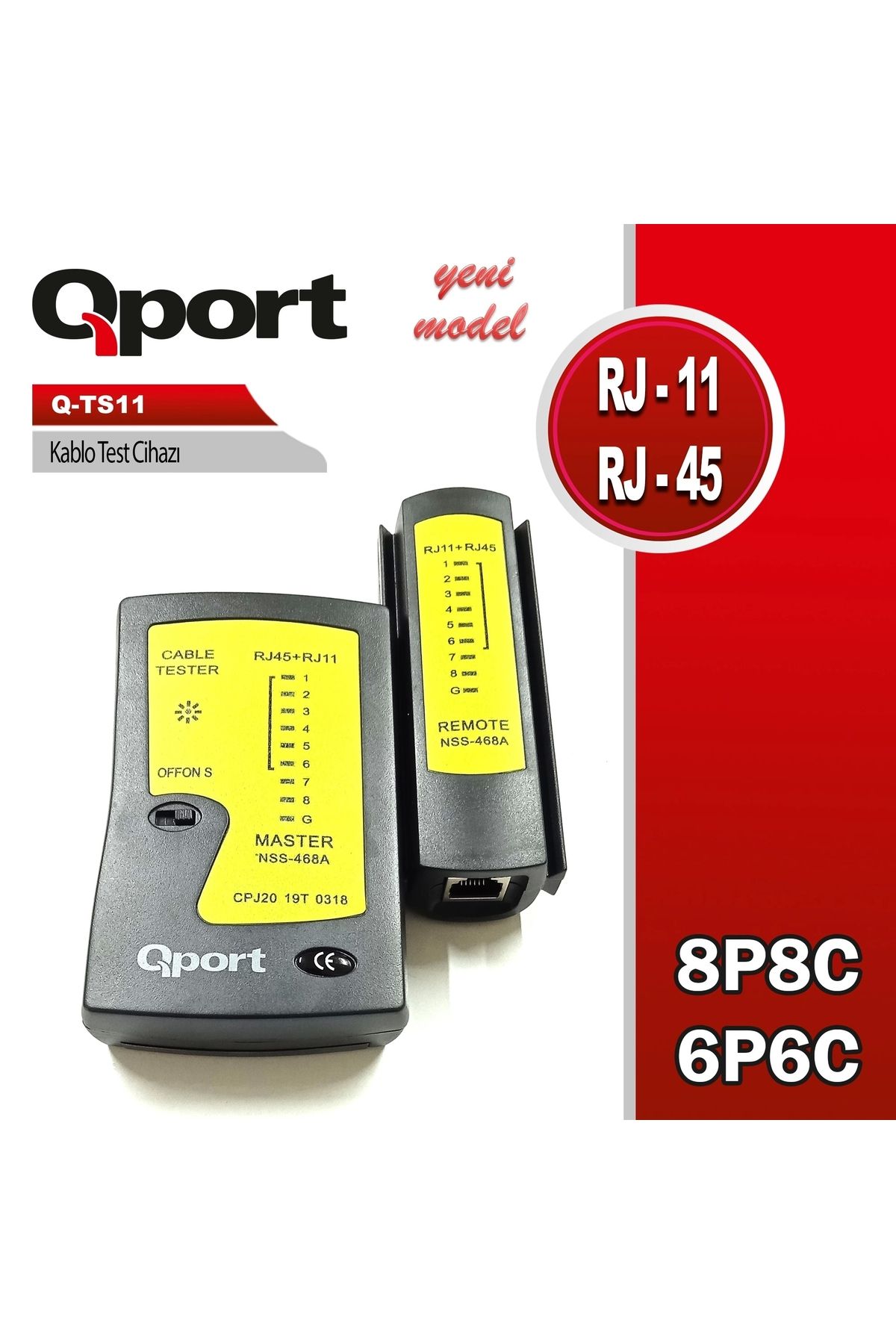 Qport TEKNOTEG - QPORT Q-TS11 KABLO TEST CİHAZI