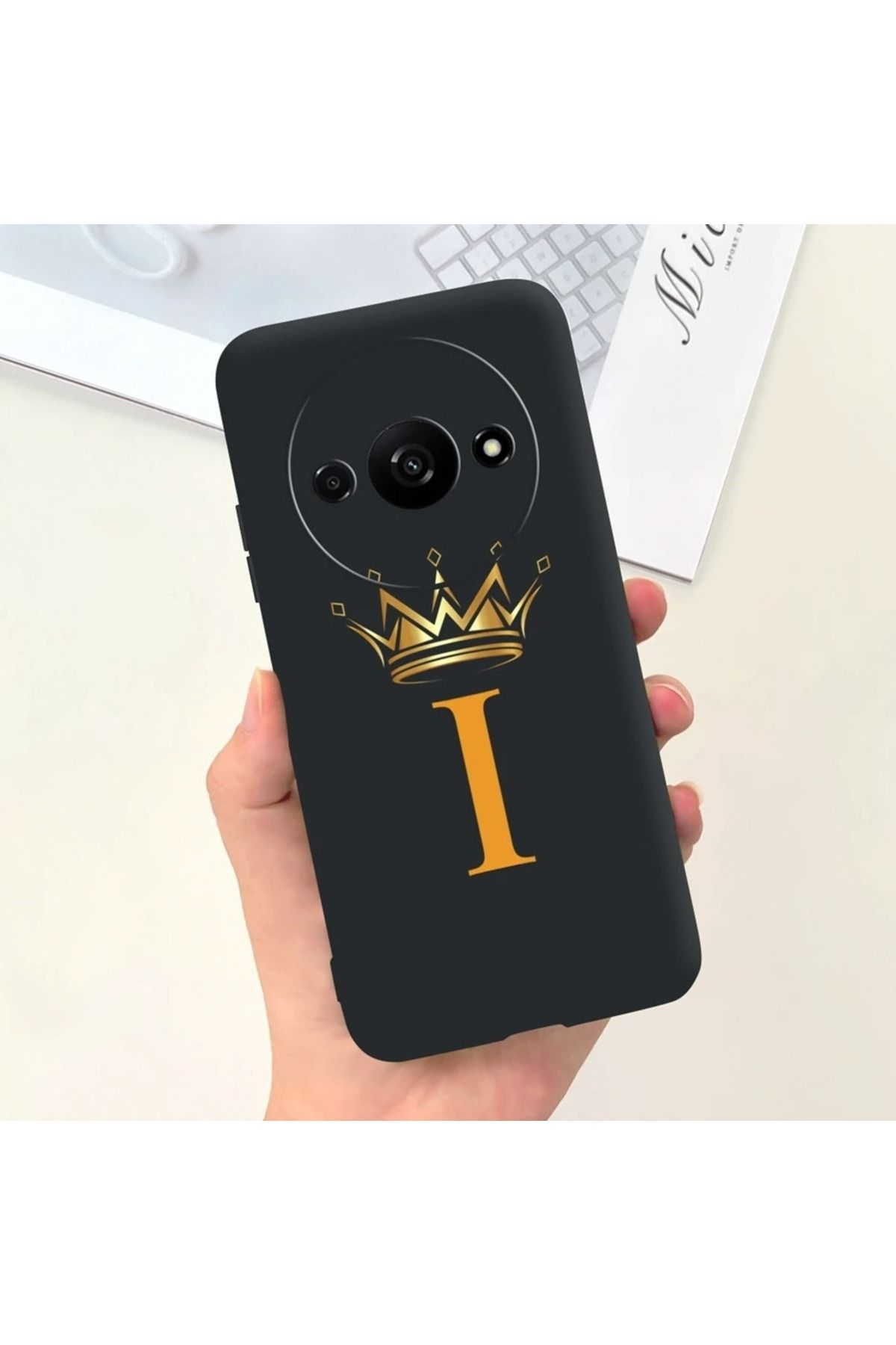 Rotaks Xiaomi Redmi A3 & Poco C61 Uyumlu Kılıf Silikon Esnek İsme Özel Baskılı Harf