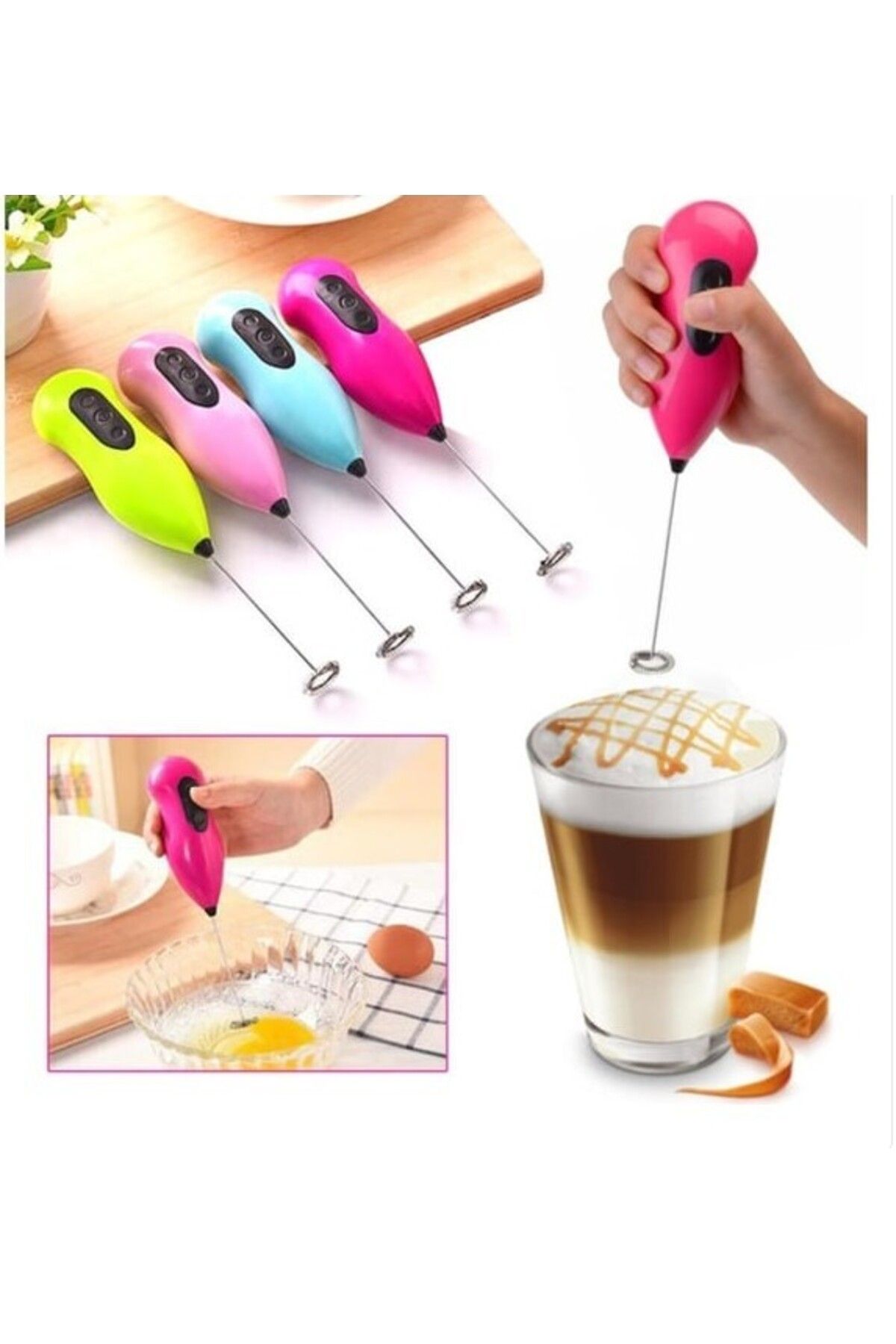 kuzenler store Pilli Süt Köpürtücü ve Yumurta Çırpıcı