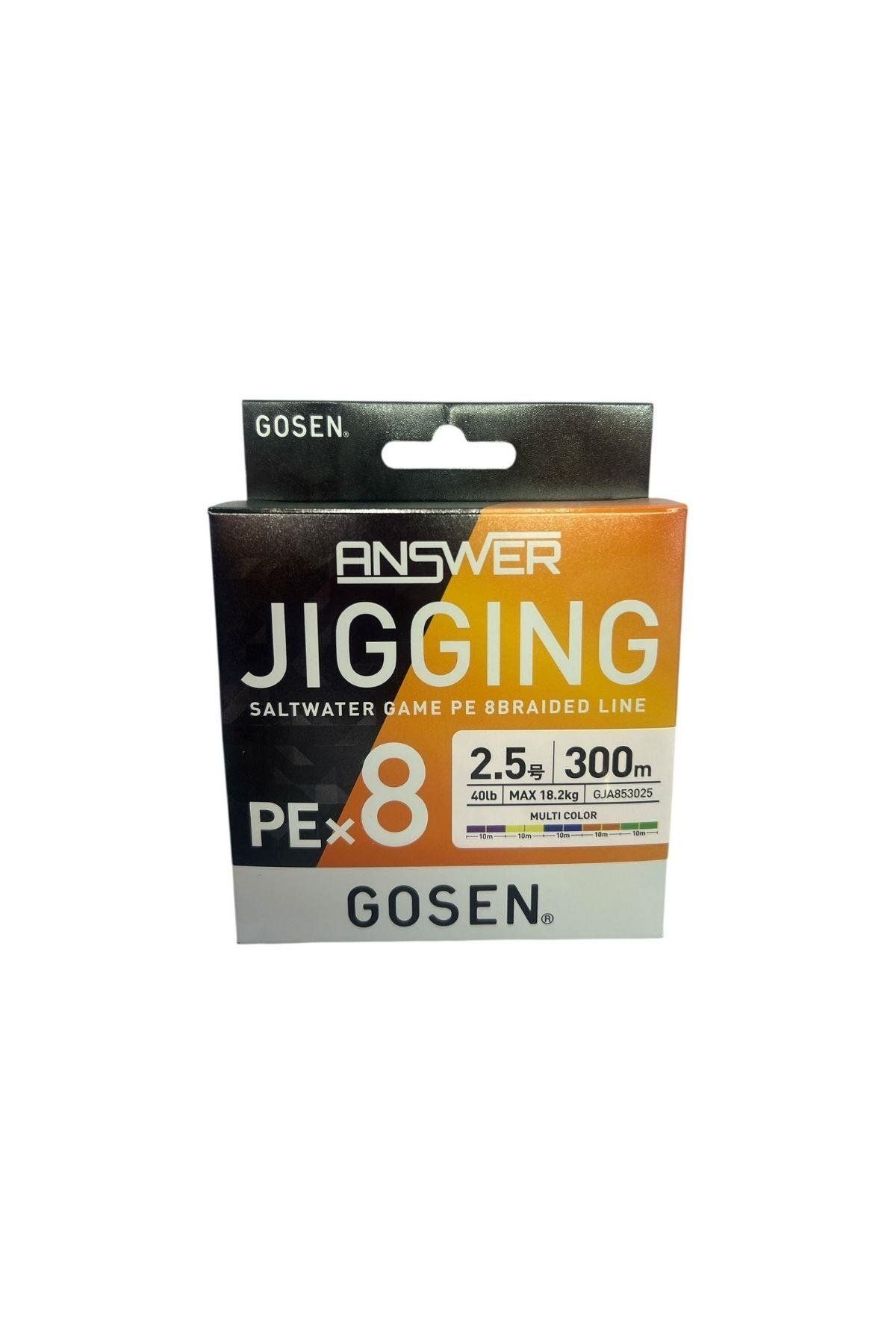 AVBURADA Gosen Jigging Answer PE 8 Örgü Jig ve Tai Rubber İpi 300mt Multi 40lb