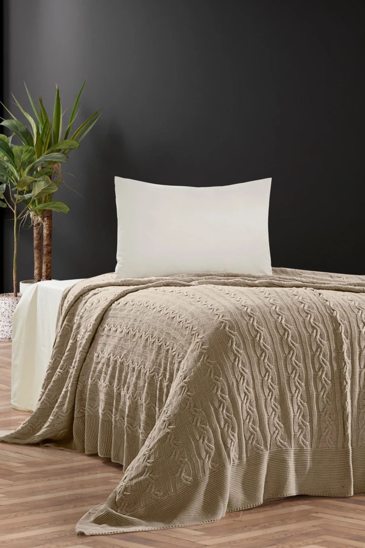 DOUX HOME Triko Yatak Örtüsü Tek Kişilik 180 X 230 Cm