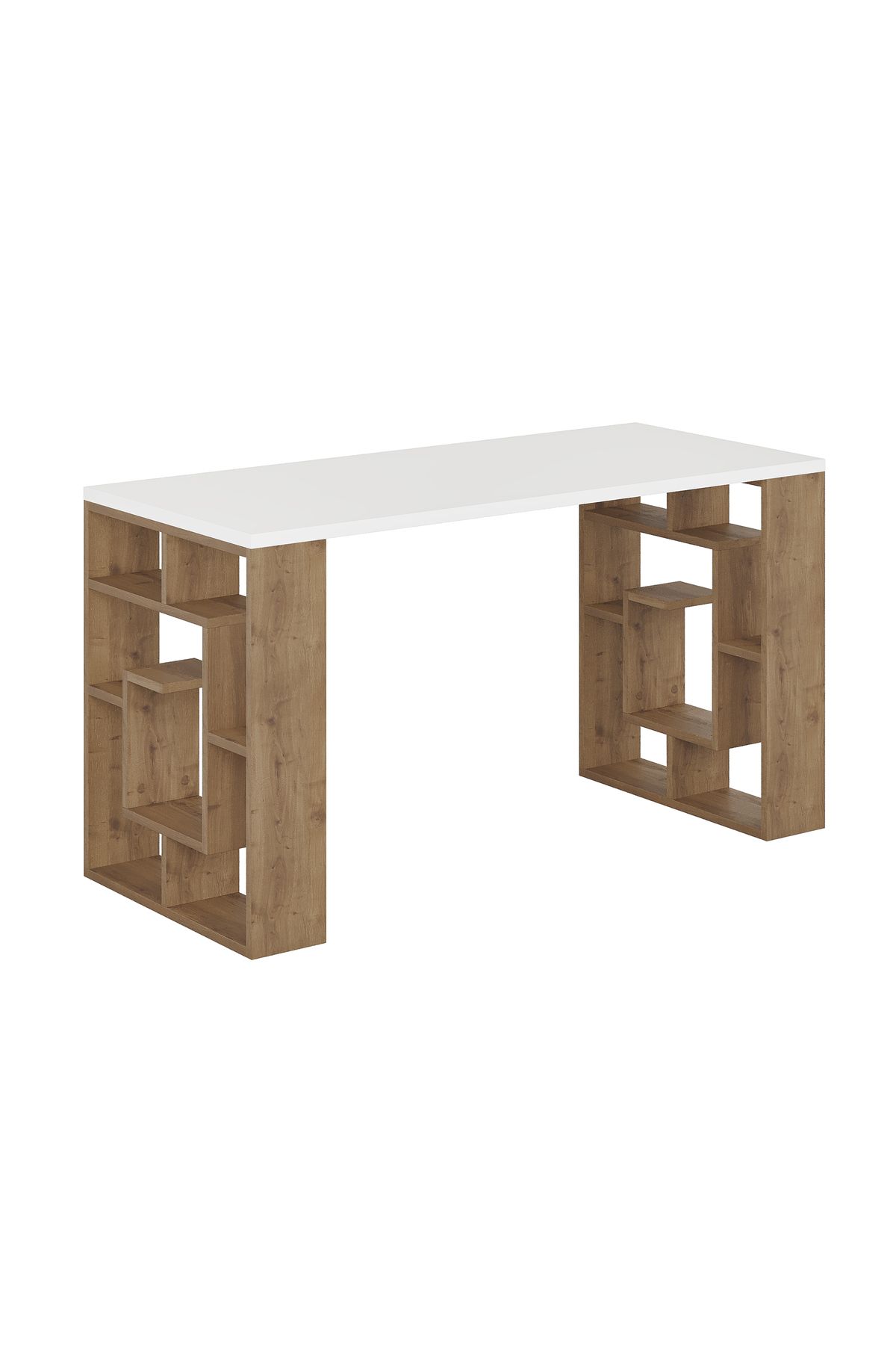 Mourah Home-Labirent Working Table with Dual Side Storage – Compact Desk for Home Office, Writing & Reading 3