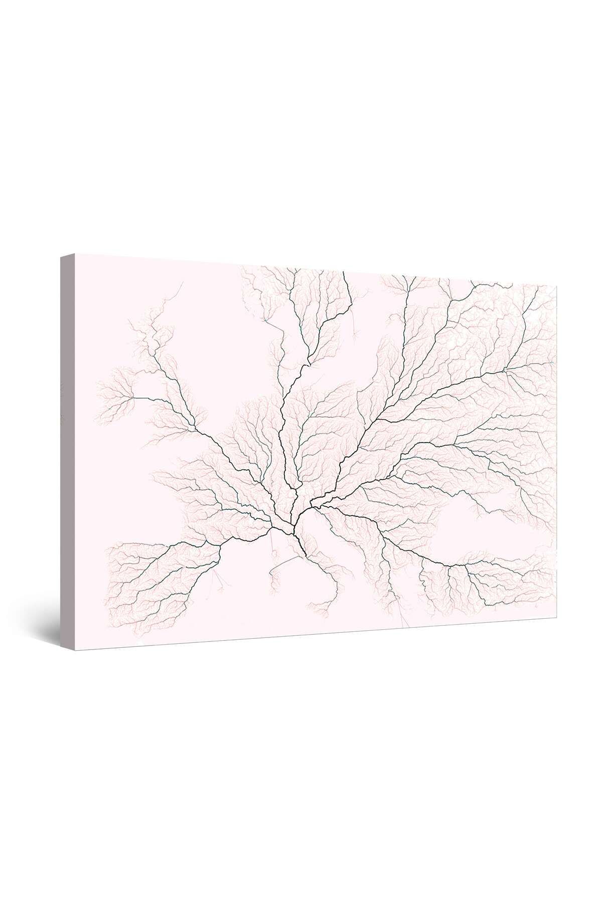 startonight-DualView Startonight Picture Tree Pink Map Road to Rome, glows in the dark, 60 x 90 cm 1