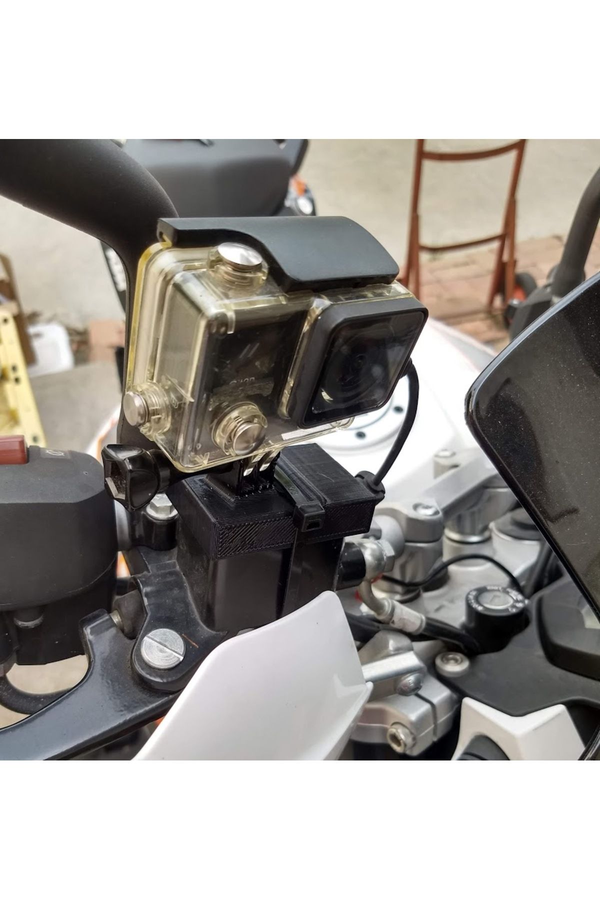 Lucest KTM 390 Uyumlu Fren Ana Silindir için GoPro Action Cam Taban (Plastik Aparattır!!!)