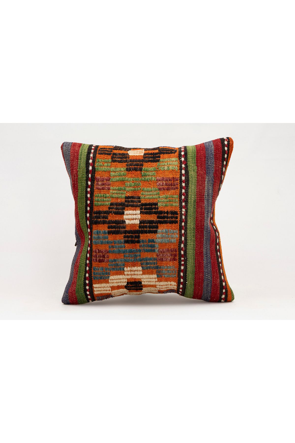 Kilim Whole Sale El Yapımı Kilim'den Yapılmış Vintage Kırlent Kılıfı, Yün, 40x40 Cm