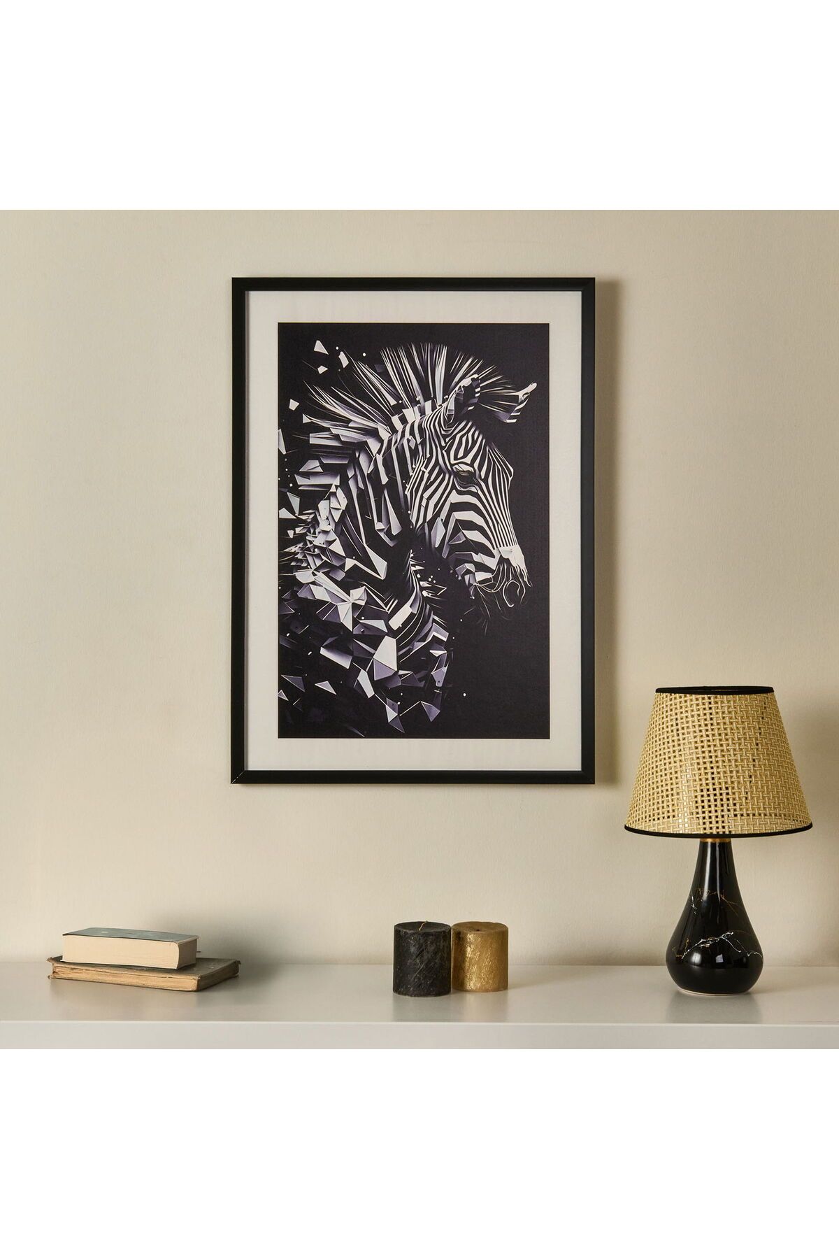 MATMEL Zebra Tablo - Siyah - 50x70 cm