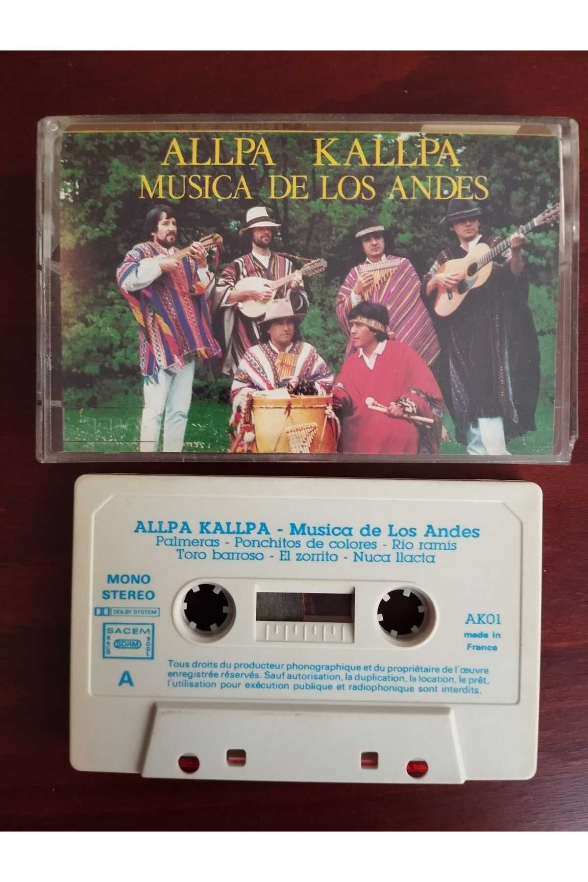 Plakperest ALLPA KALLPA ‎– Musica de Los Andes - Fransa Basım Kaset Albüm-2.EL